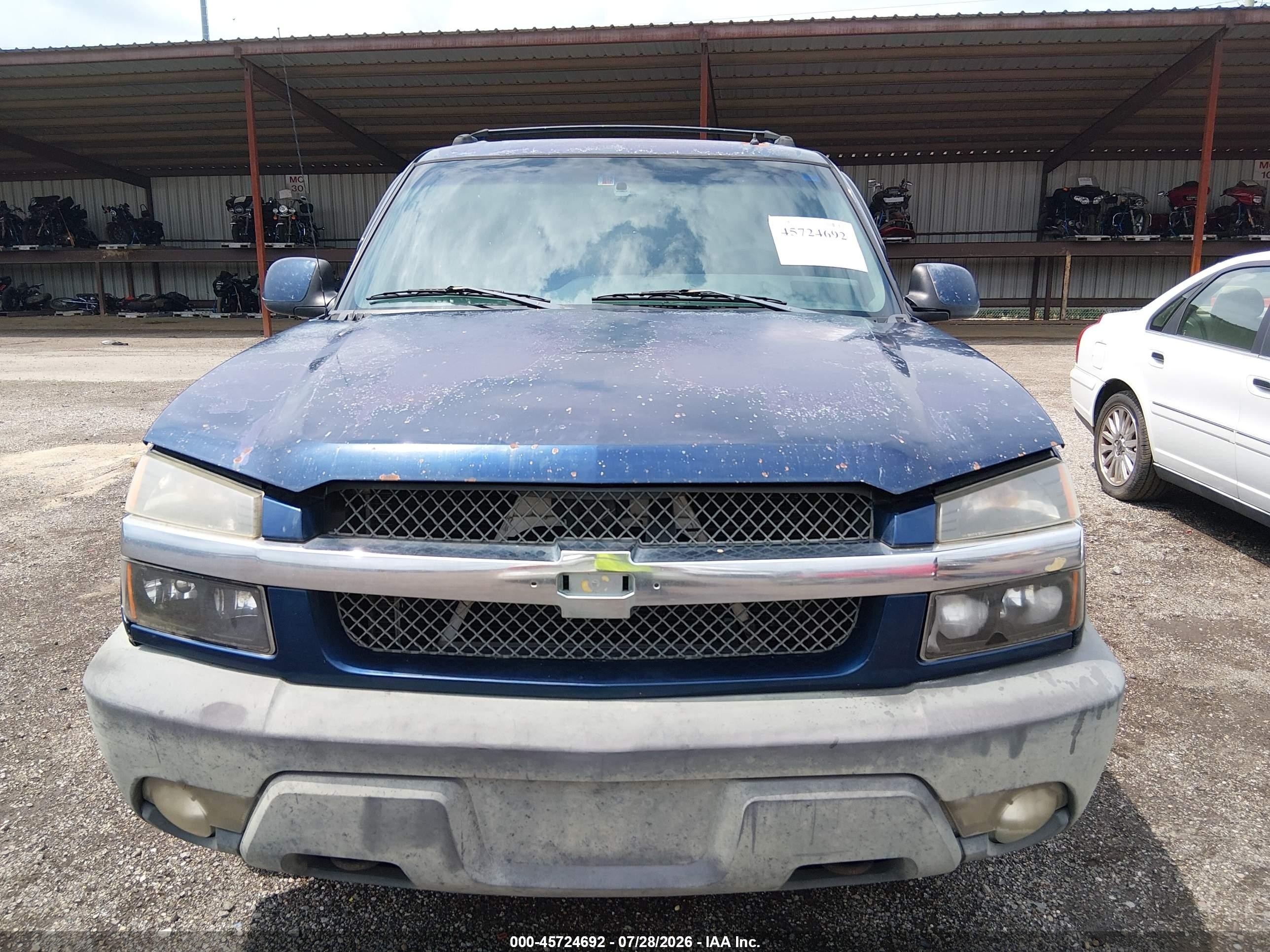 2002 Chevrolet Avalanche 1500   Blue vin: 3GNEK13T82G104088