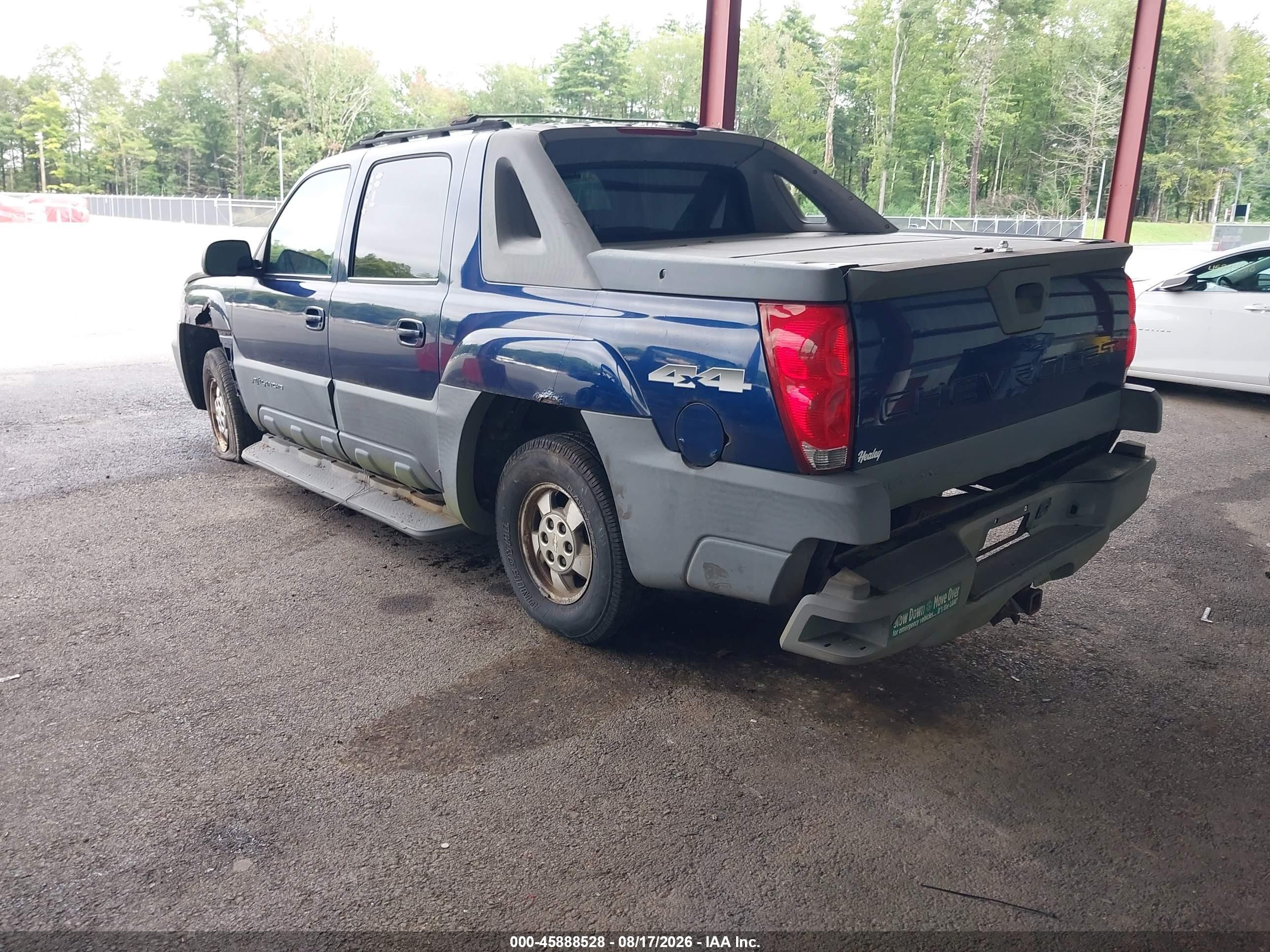 2002 Chevrolet Avalanche 1500   Blue vin: 3GNEK13T82G117004