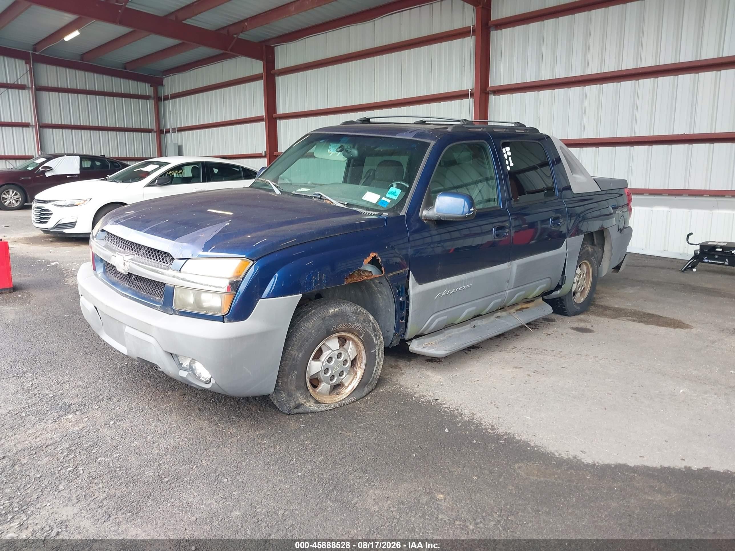 2002 Chevrolet Avalanche 1500   Blue vin: 3GNEK13T82G117004