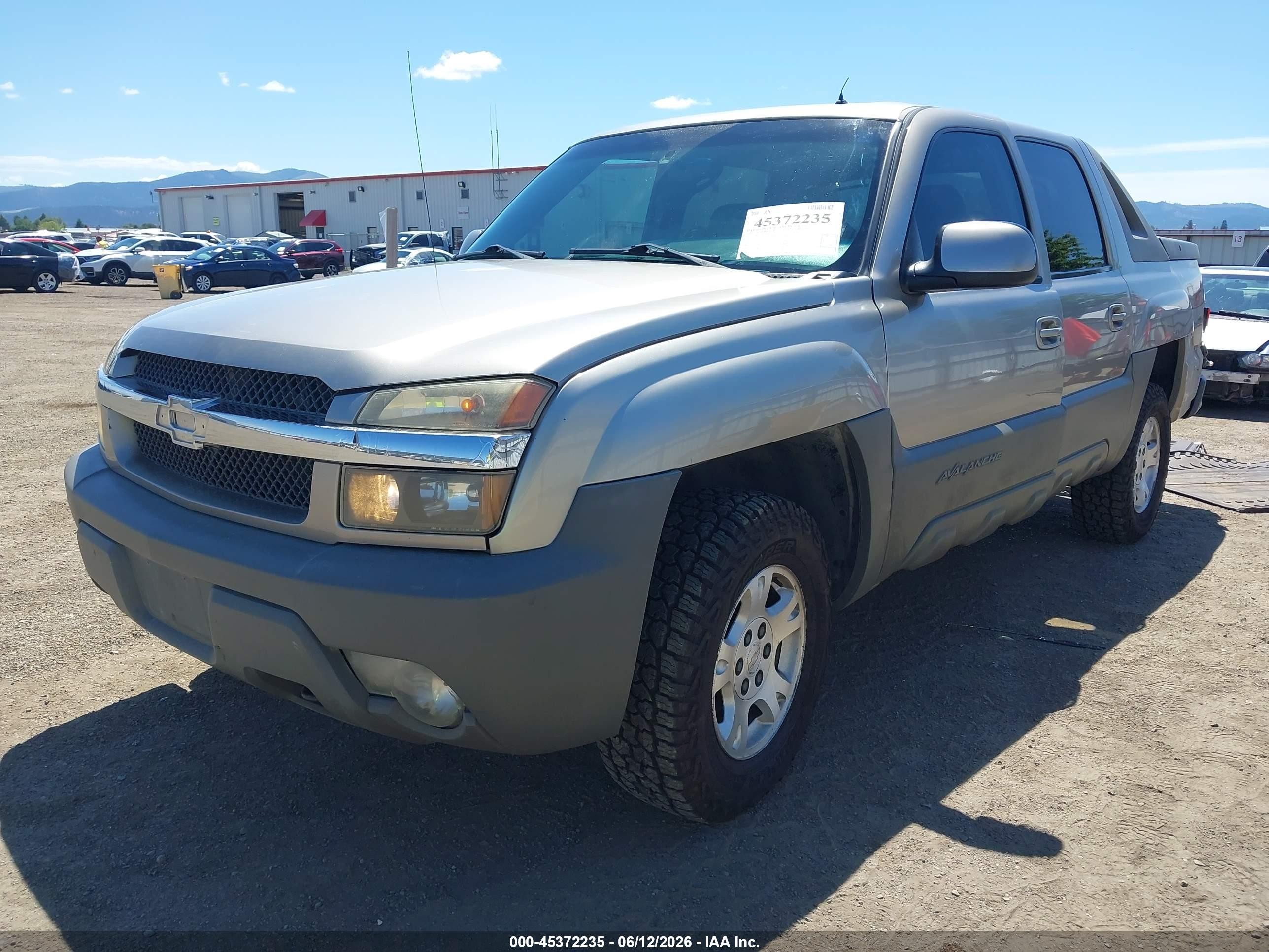 2002 Chevrolet Avalanche 1500 Pewter vin: 3GNEK13T82G180412