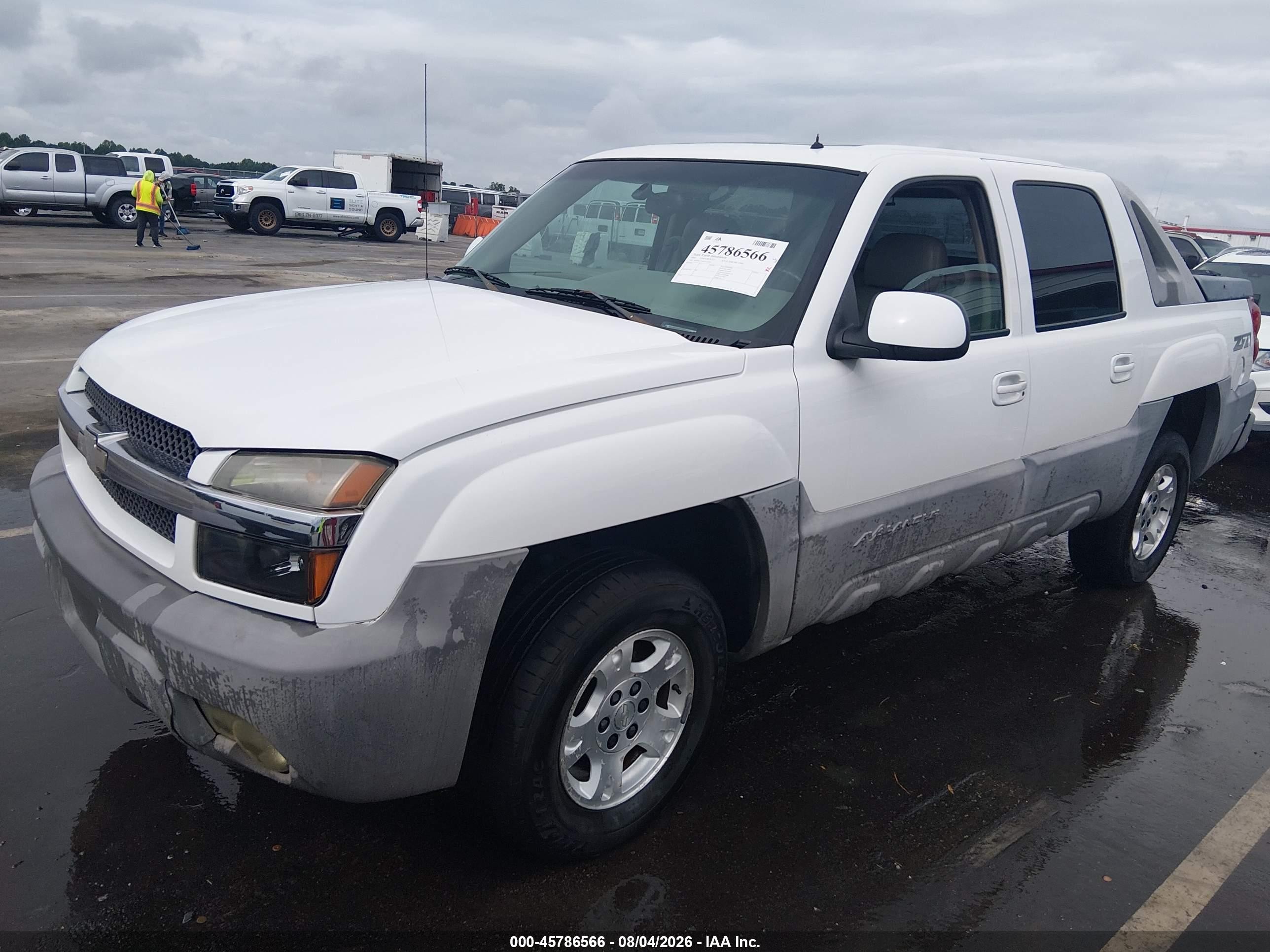2002 Chevrolet Avalanche 1500   Белый vin: 3GNEK13T82G213392