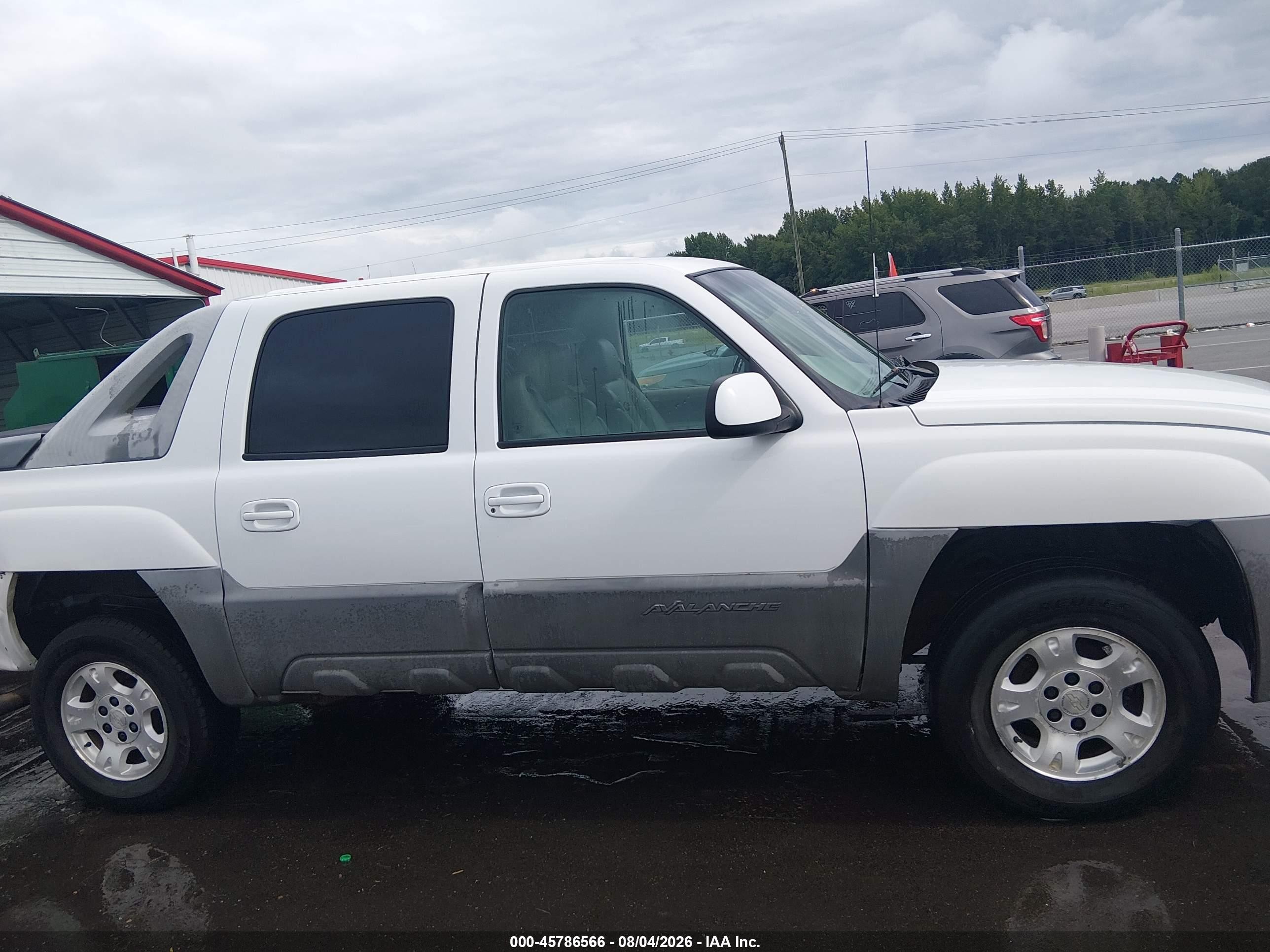 2002 Chevrolet Avalanche 1500   Белый vin: 3GNEK13T82G213392
