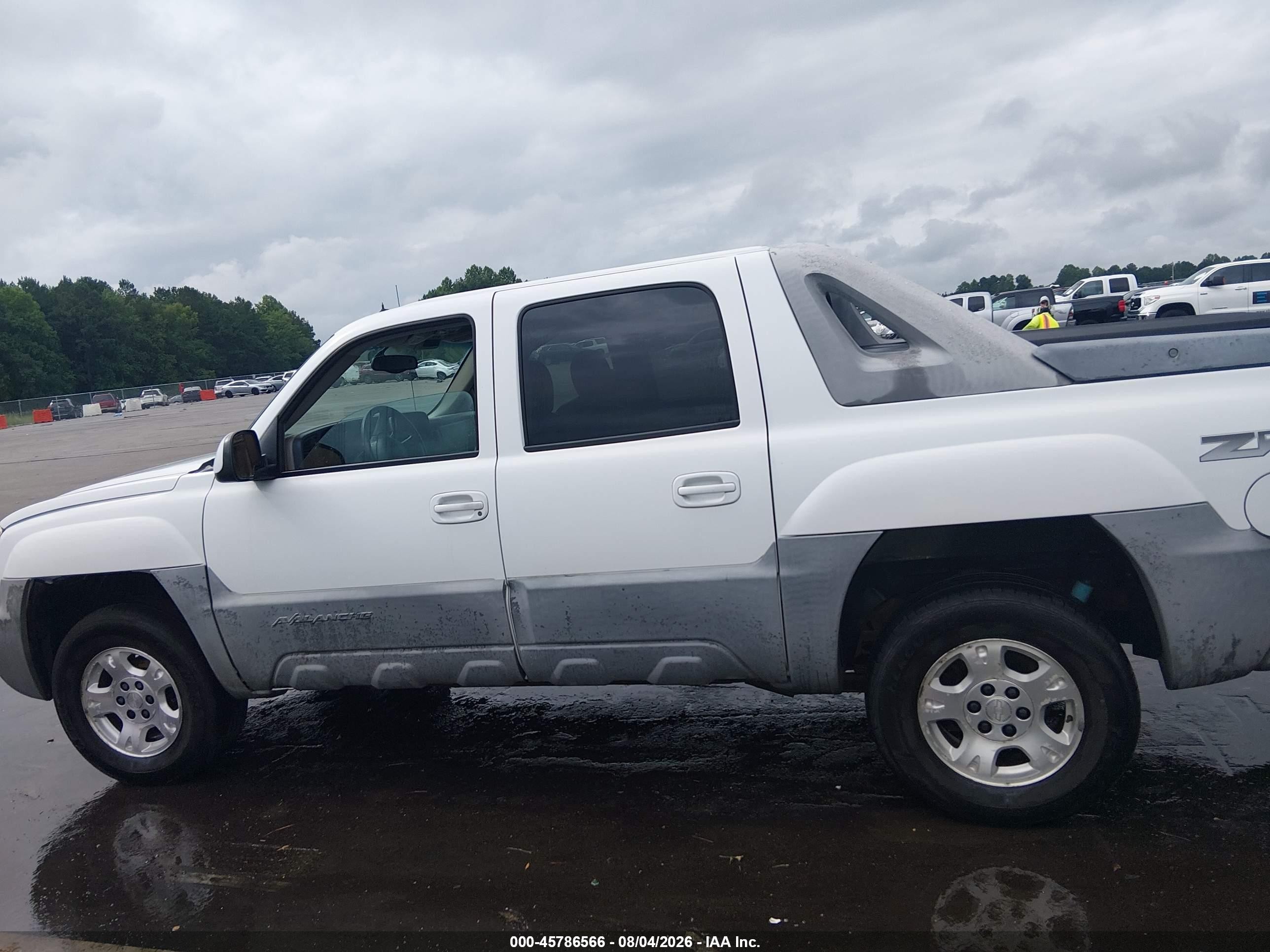 2002 Chevrolet Avalanche 1500   Белый vin: 3GNEK13T82G213392