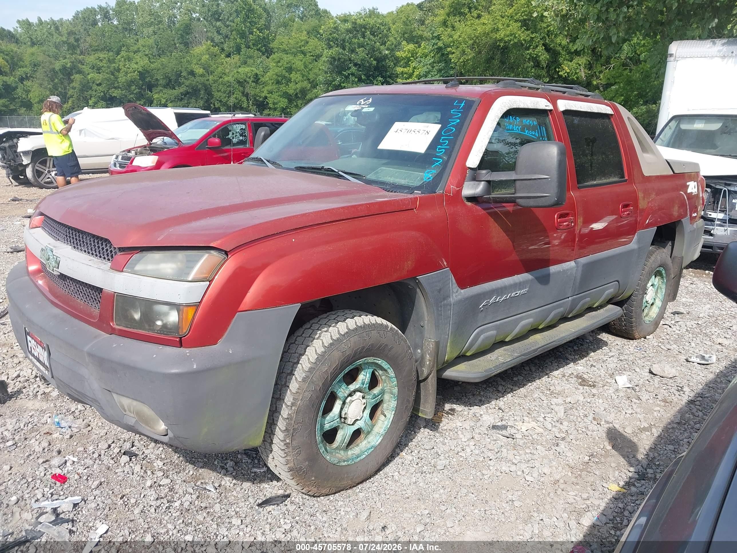 2003 Chevrolet Avalanche K1500 Orange vin: 3GNEK13T83G135942