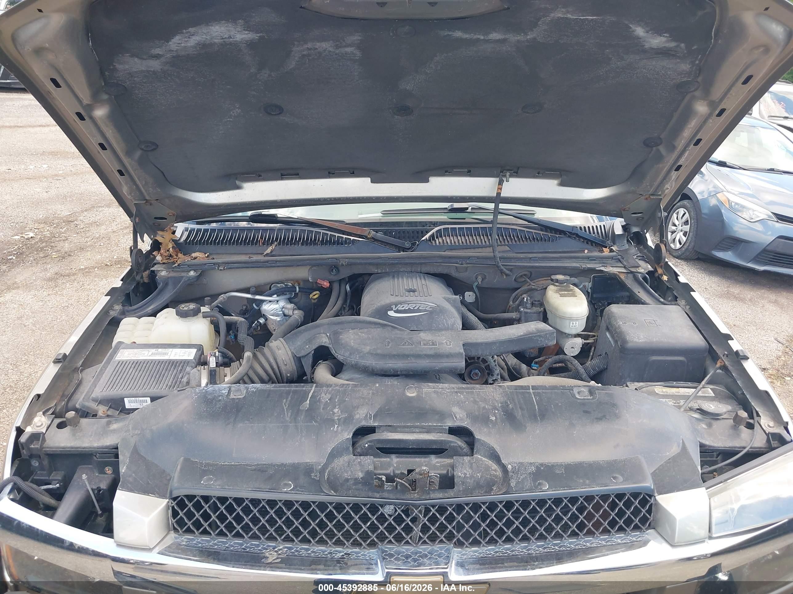 2003 Chevrolet Avalanche 1500   Gray vin: 3GNEK13T83G205049