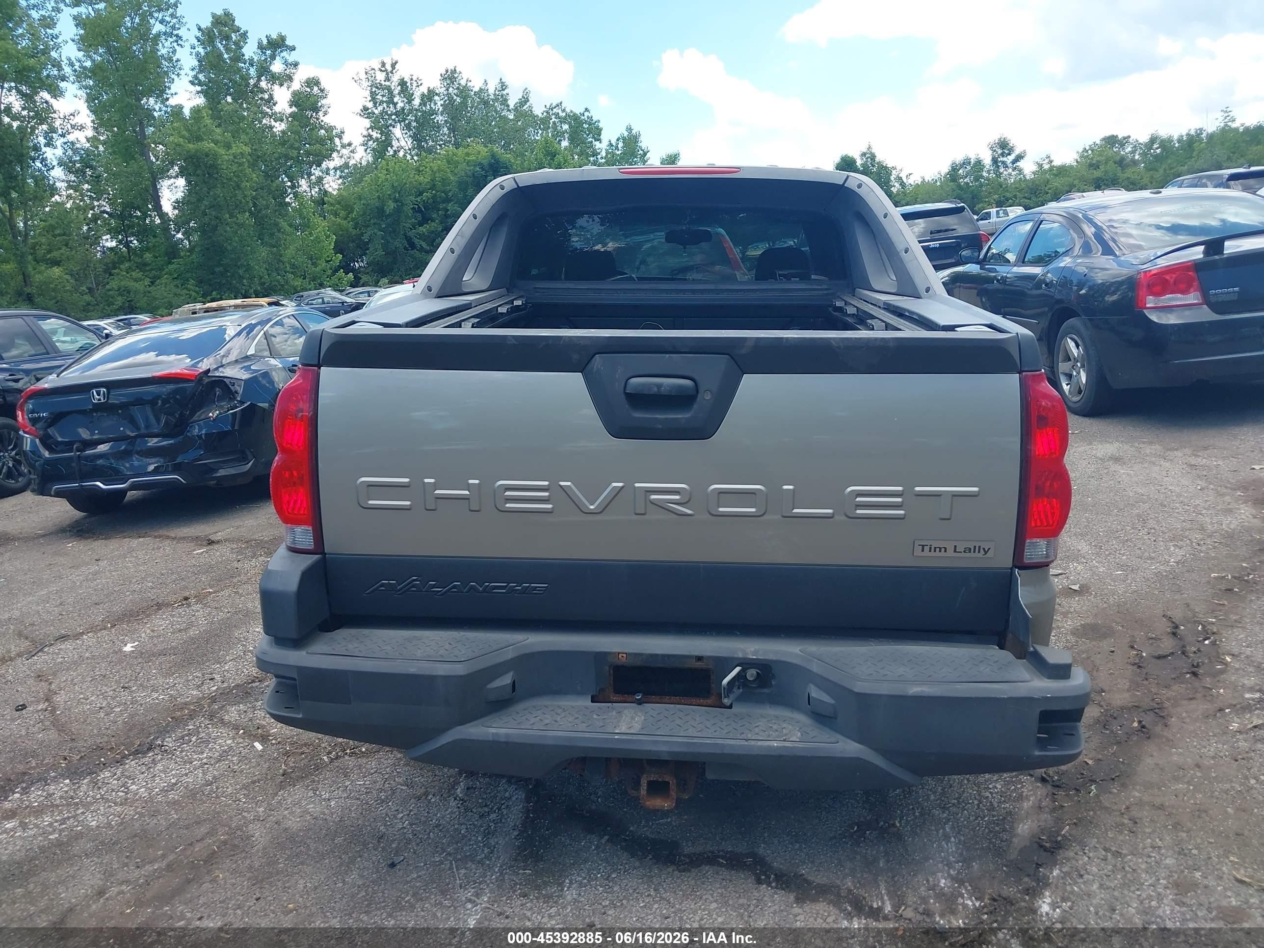2003 Chevrolet Avalanche 1500   Gray vin: 3GNEK13T83G205049
