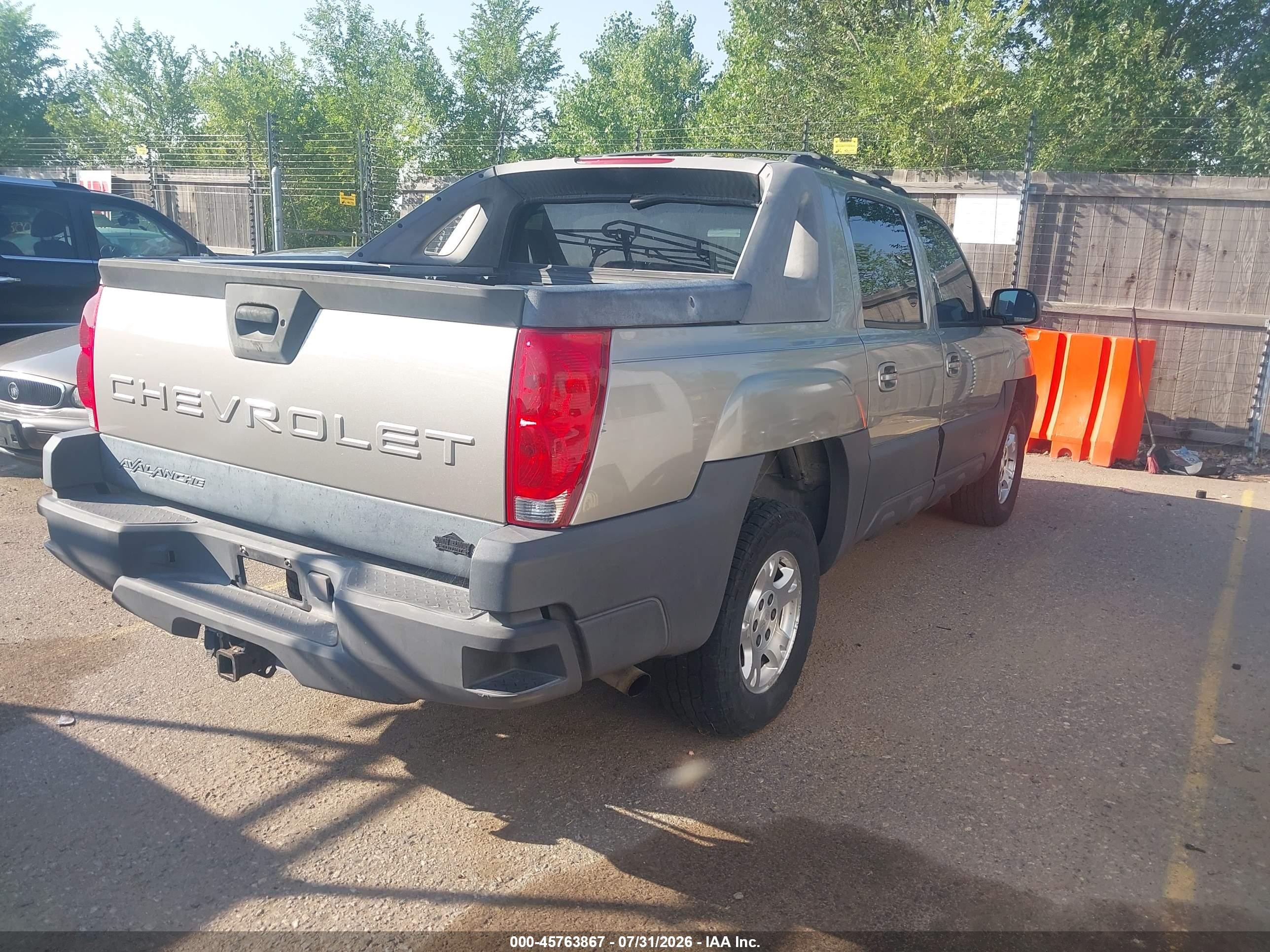 2003 Chevrolet Avalanche 1500   Tan vin: 3GNEK13T83G222191