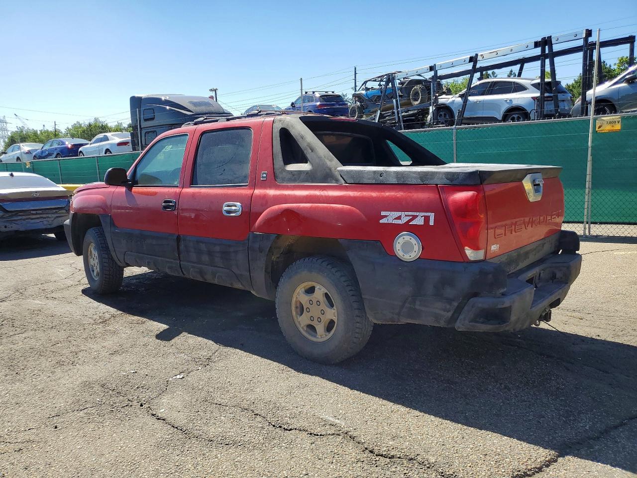 2003 Chevrolet Avalanche K1500 Red vin: 3GNEK13T83G267552