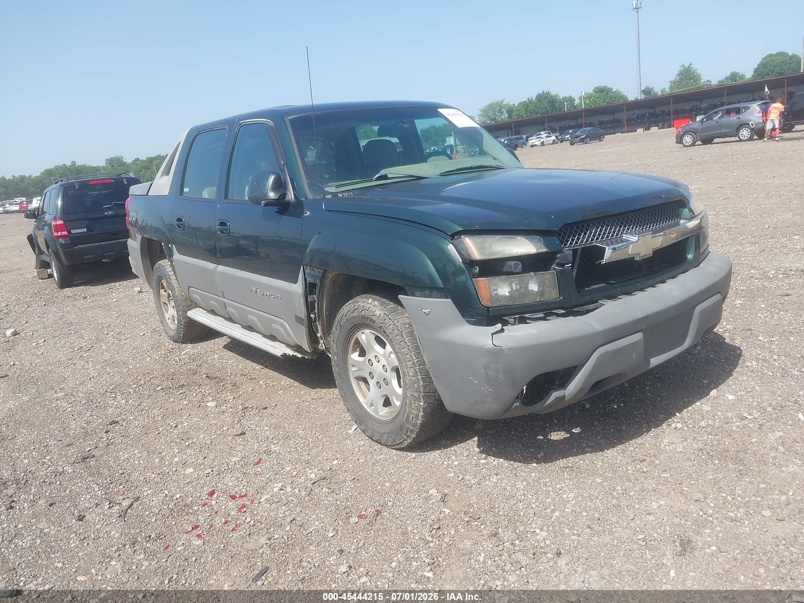 2002 Chevrolet Avalanche 1500   Green vin: 3GNEK13T92G112071