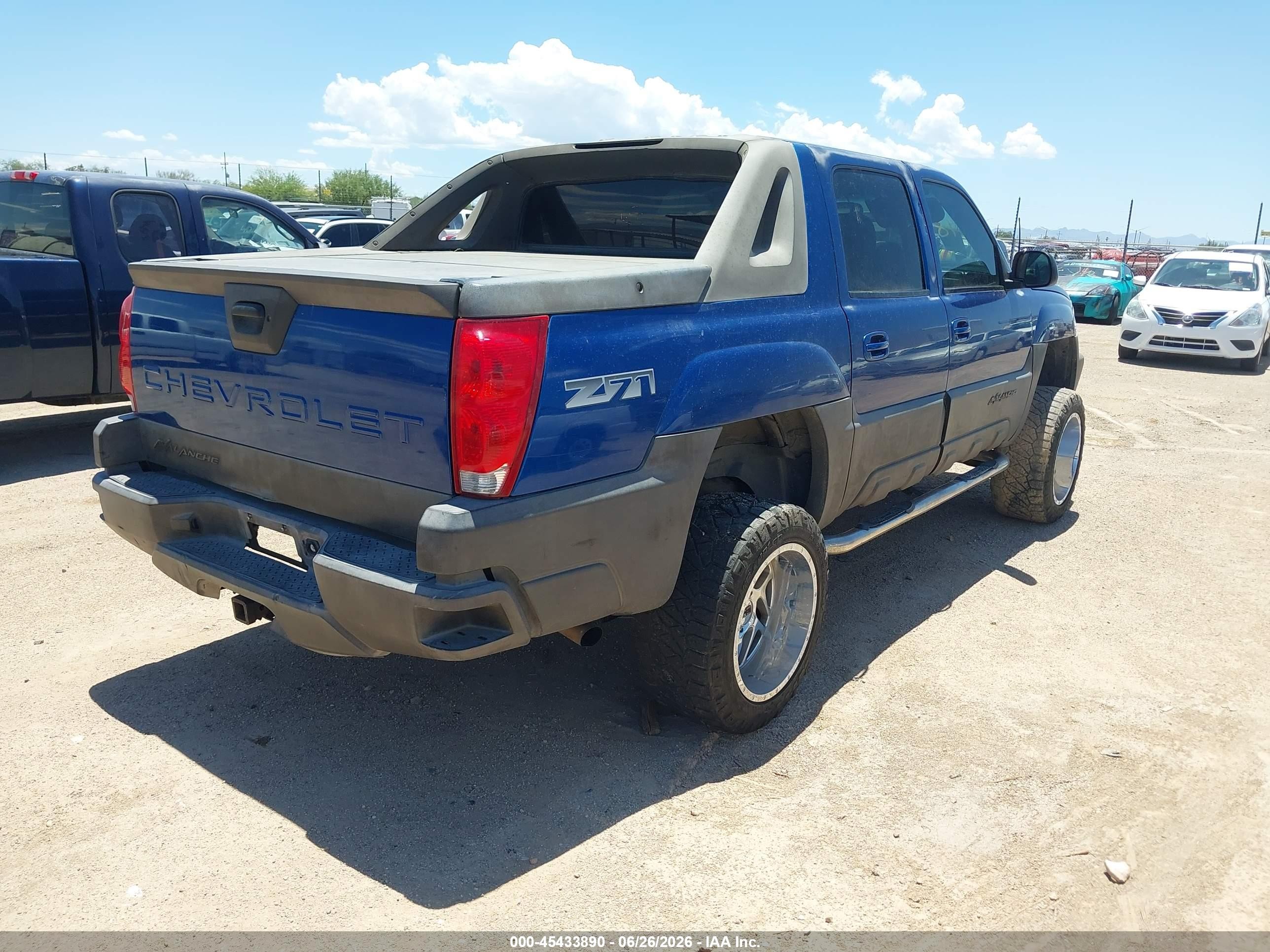 2003 Chevrolet Avalanche 1500   Blue vin: 3GNEK13T93G146478