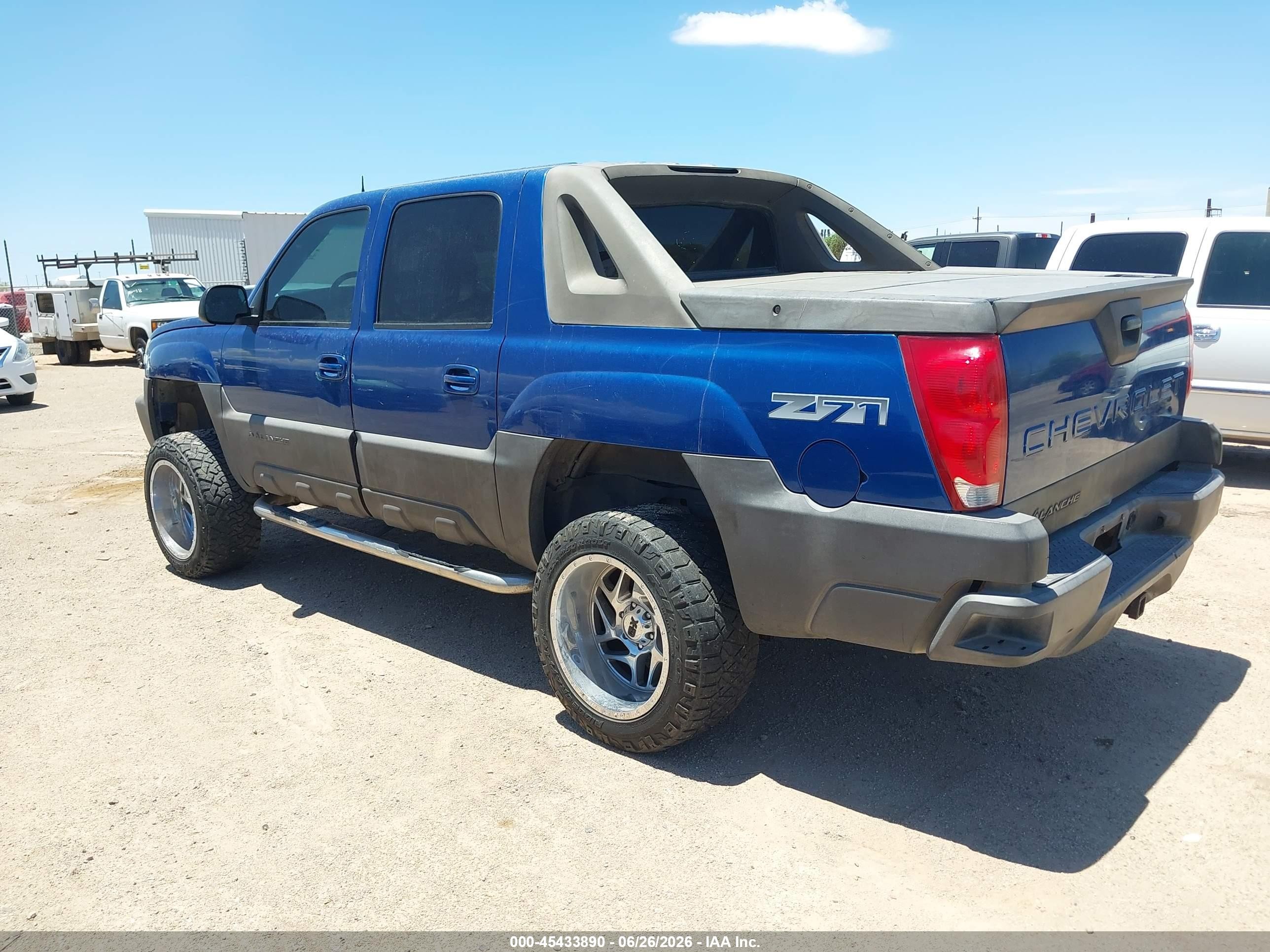 2003 Chevrolet Avalanche 1500   Blue vin: 3GNEK13T93G146478
