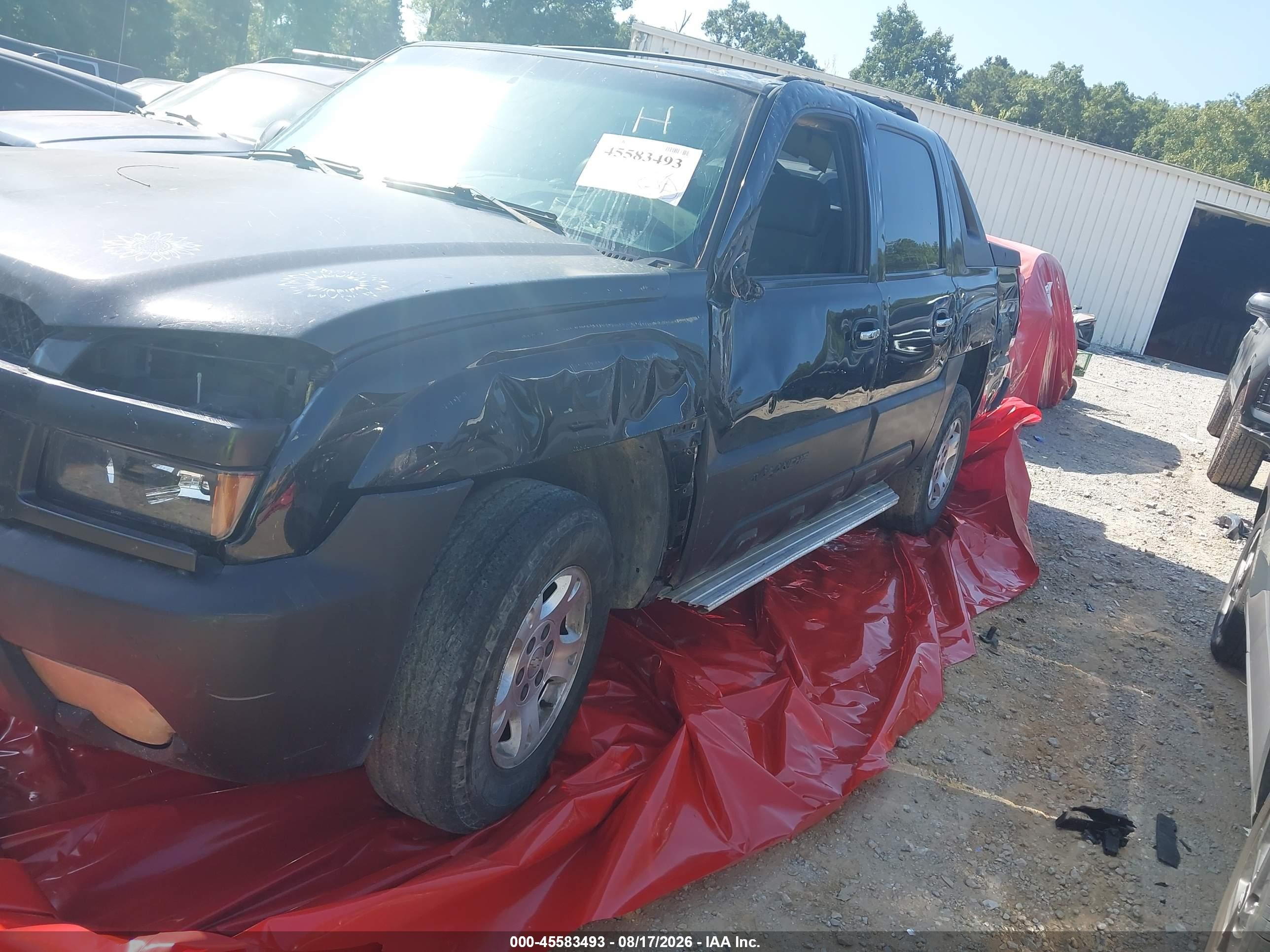 2002 Chevrolet Avalanche 1500   Black vin: 3GNEK13TX2G216679