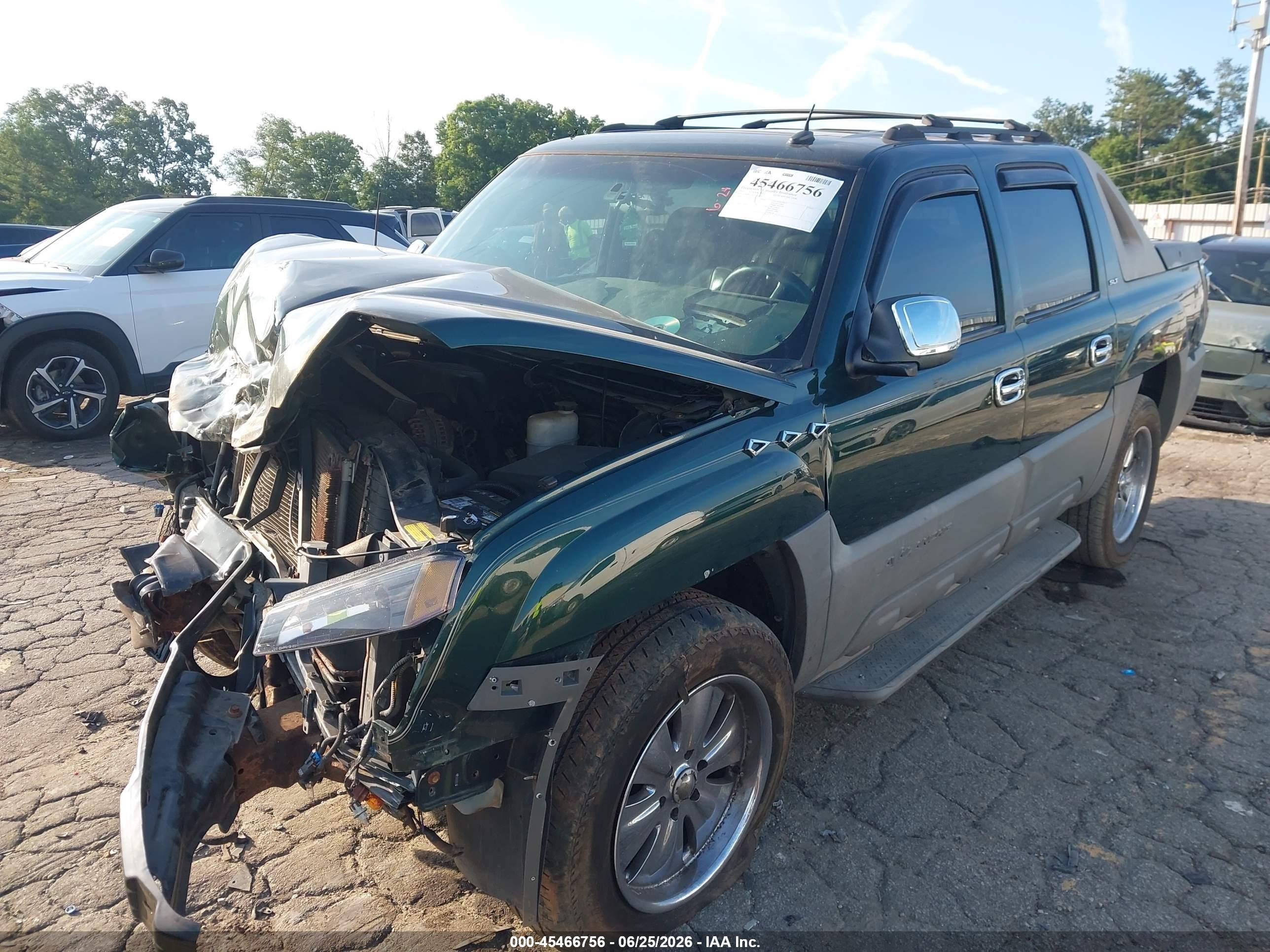 2002 Chevrolet Avalanche 1500   Green vin: 3GNEK13TX2G356828