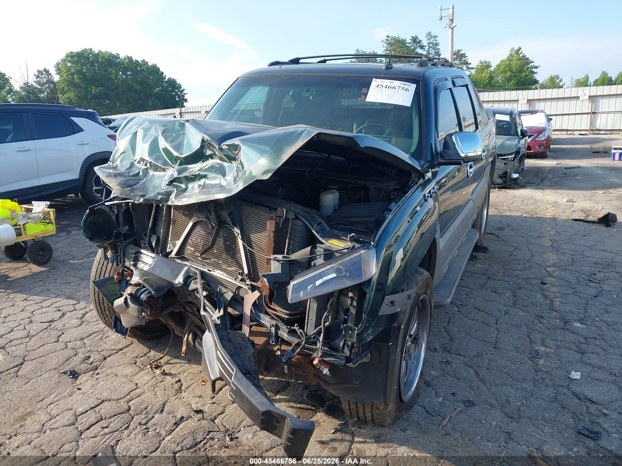 2002 Chevrolet Avalanche 1500   Green vin: 3GNEK13TX2G356828