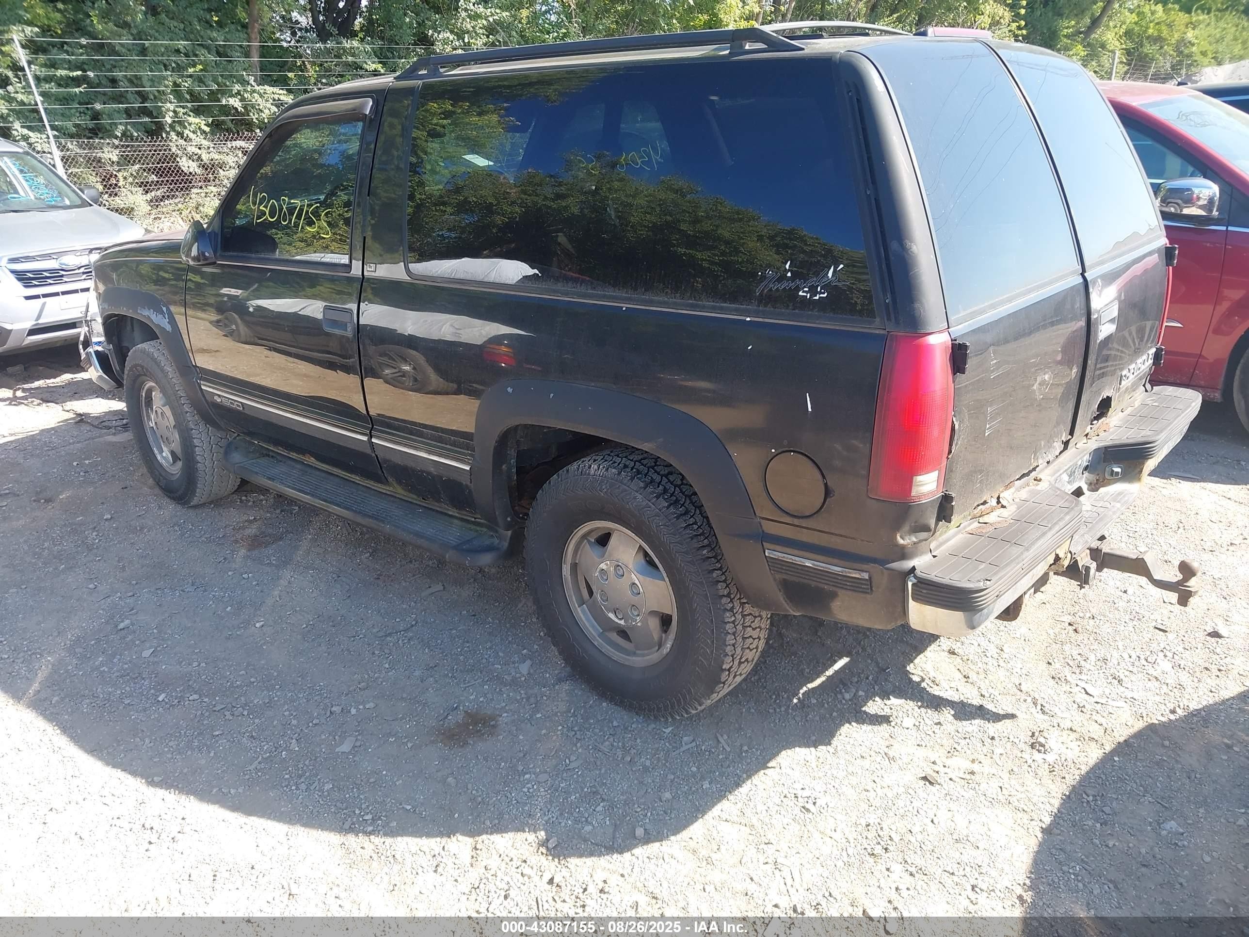 1996 Chevrolet Tahoe K1500 Black vin: 3GNEK18R0TG145796