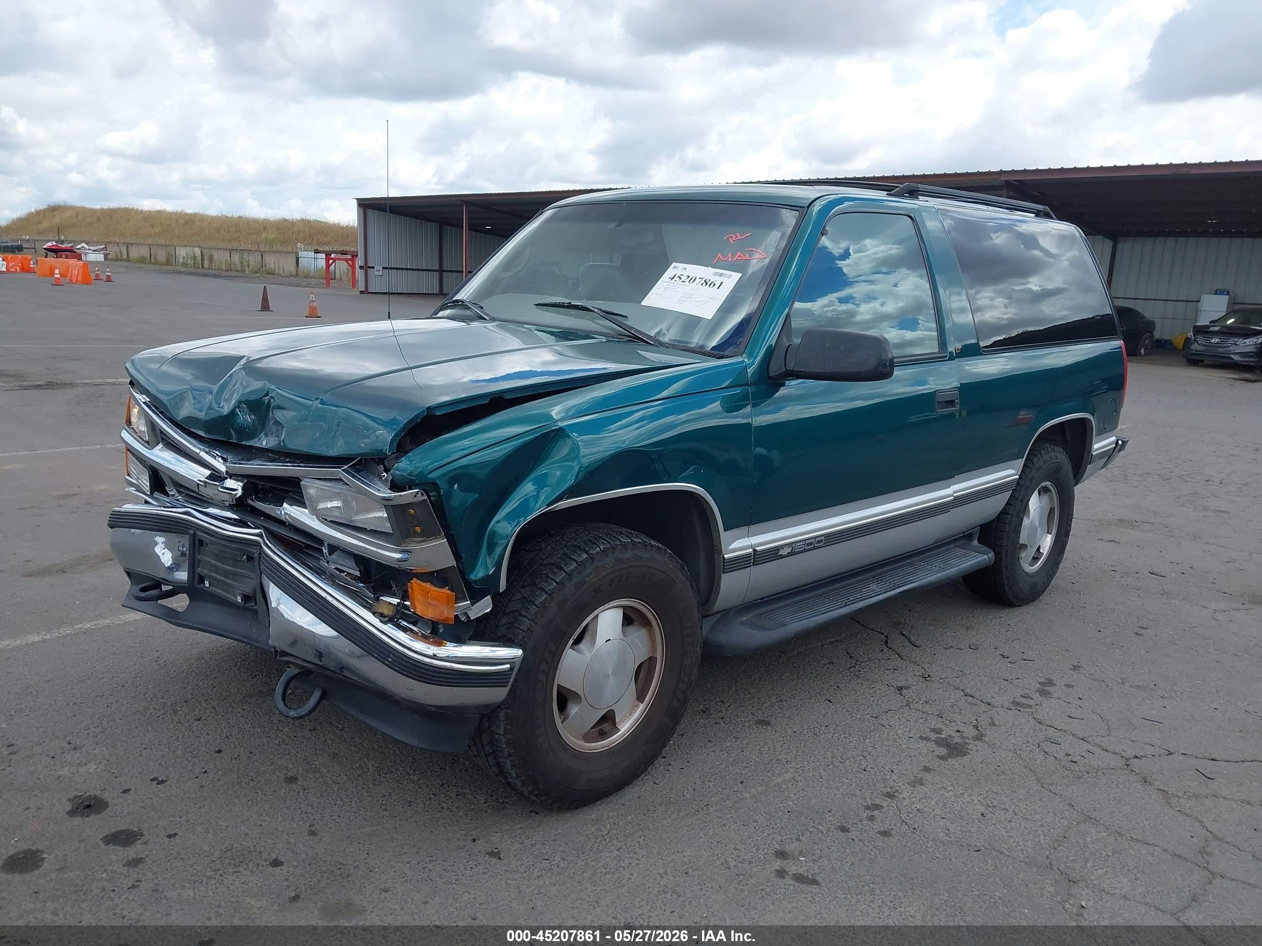 1997 Chevrolet Tahoe   Зеленый vin: 3GNEK18R5VG132044
