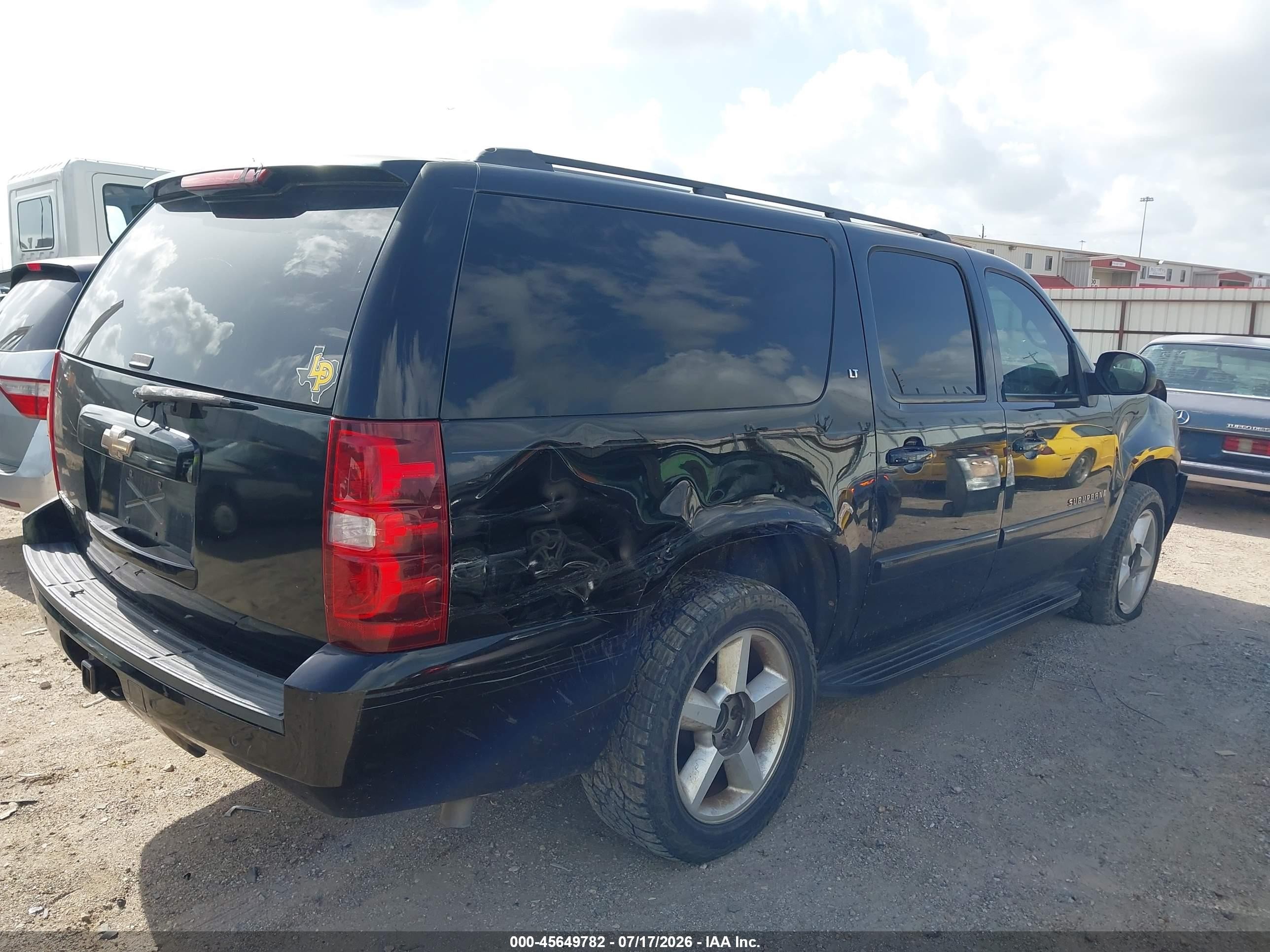 2008 Chevrolet Suburban 1500 Lt Black vin: 3GNFC16008G208991