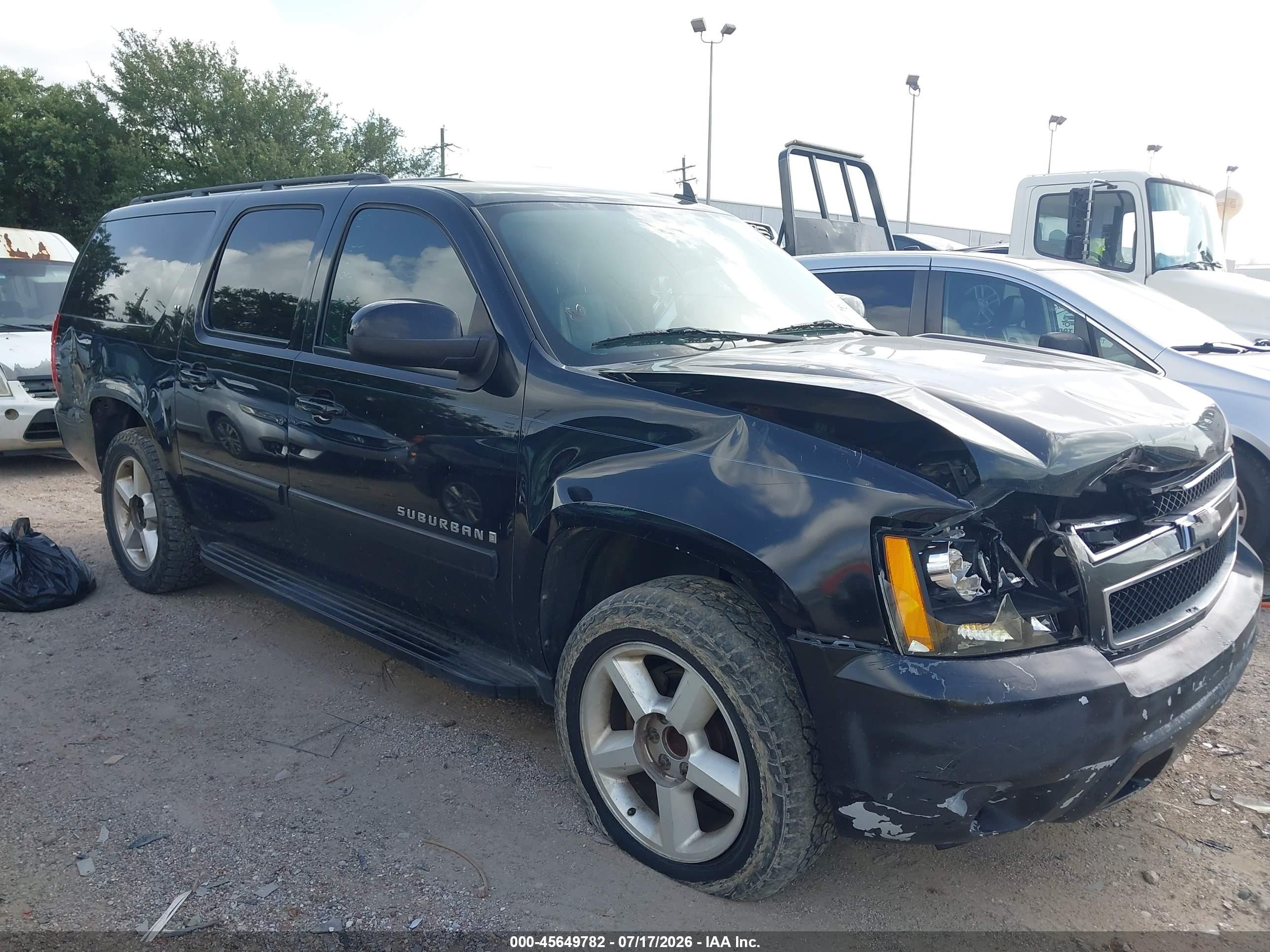 2008 Chevrolet Suburban 1500 Lt Black vin: 3GNFC16008G208991