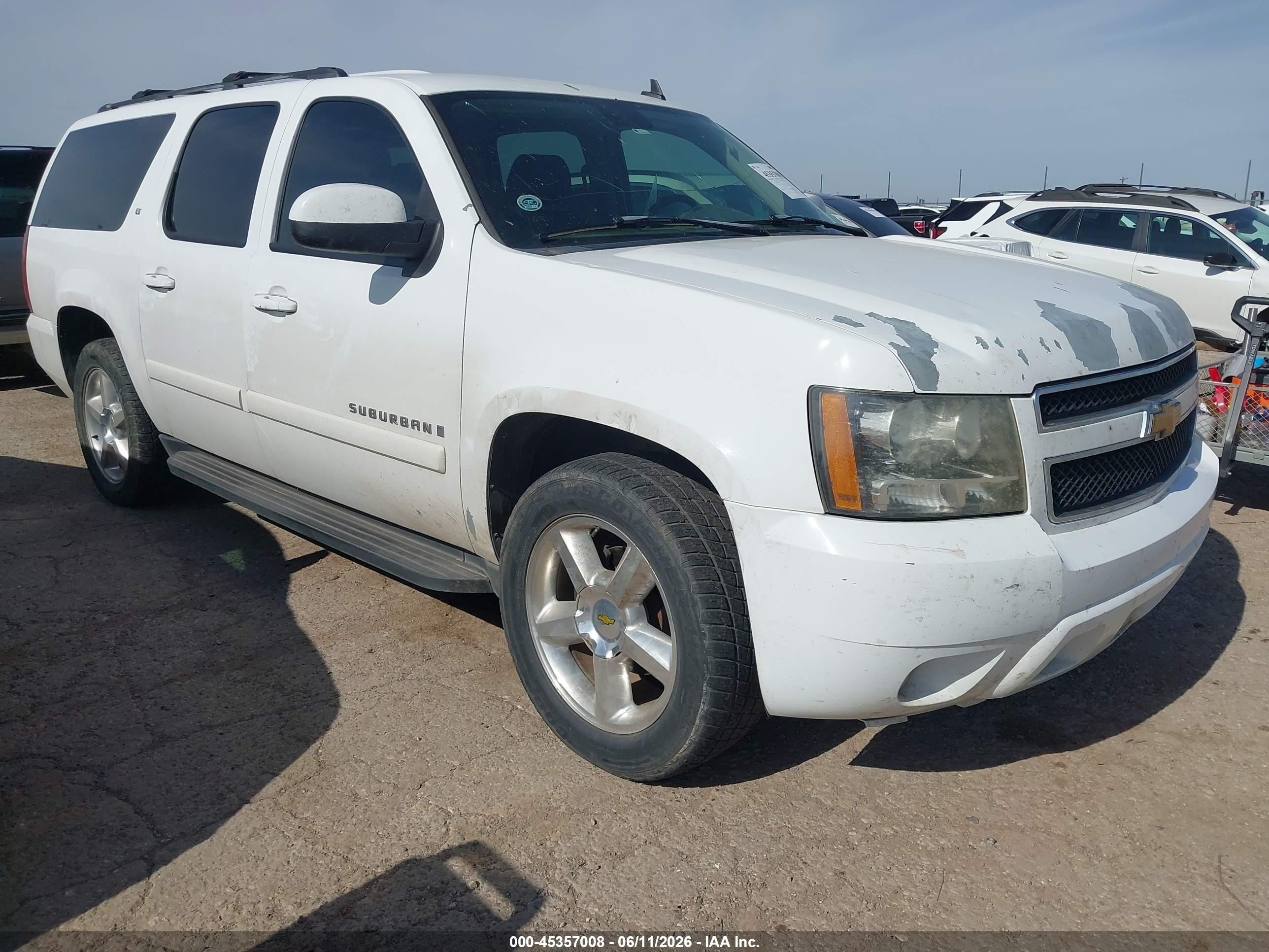 2007 Chevrolet Suburban 1500 Lt White vin: 3GNFC16017G258362