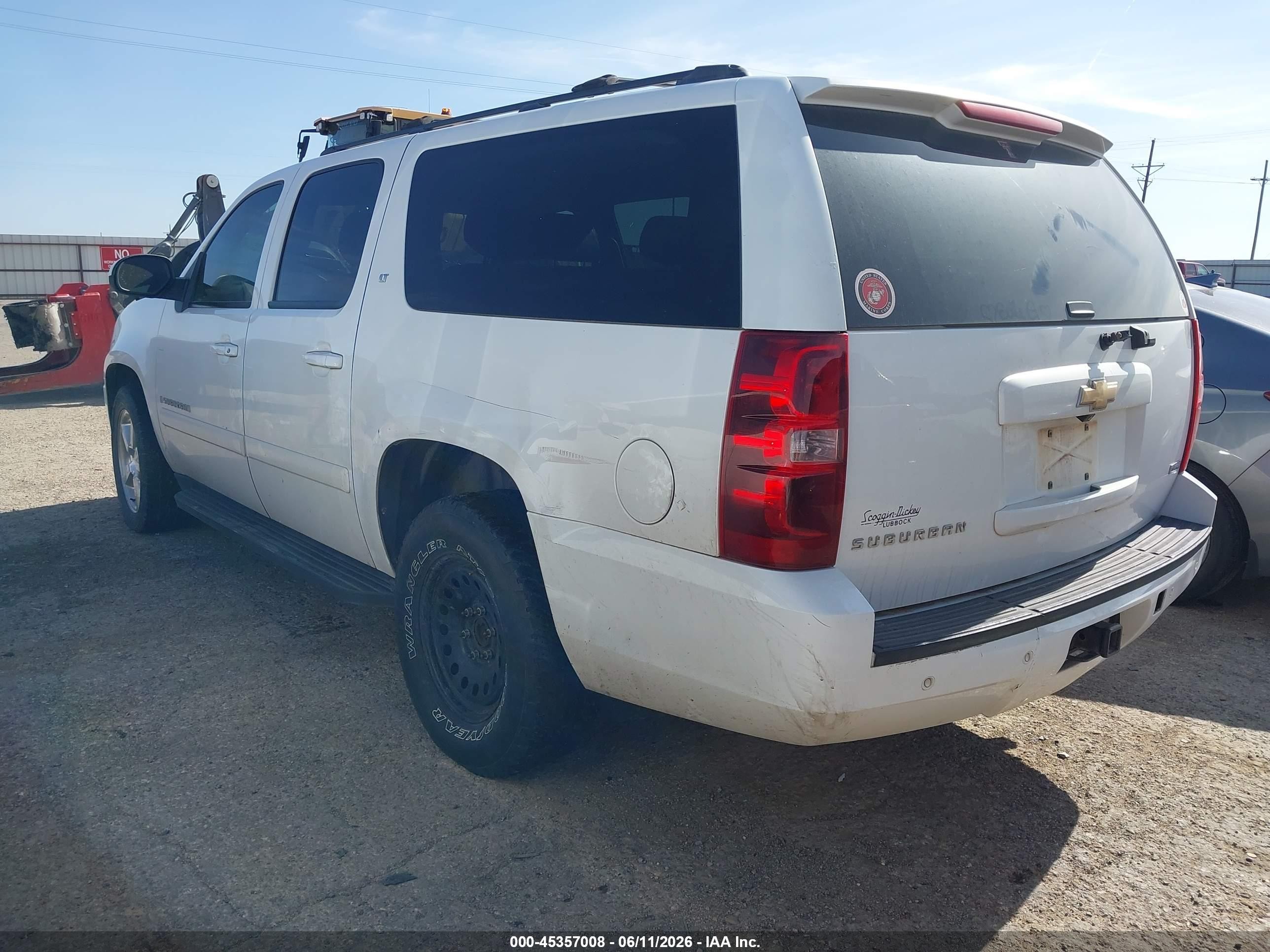 2007 Chevrolet Suburban 1500 Lt White vin: 3GNFC16017G258362