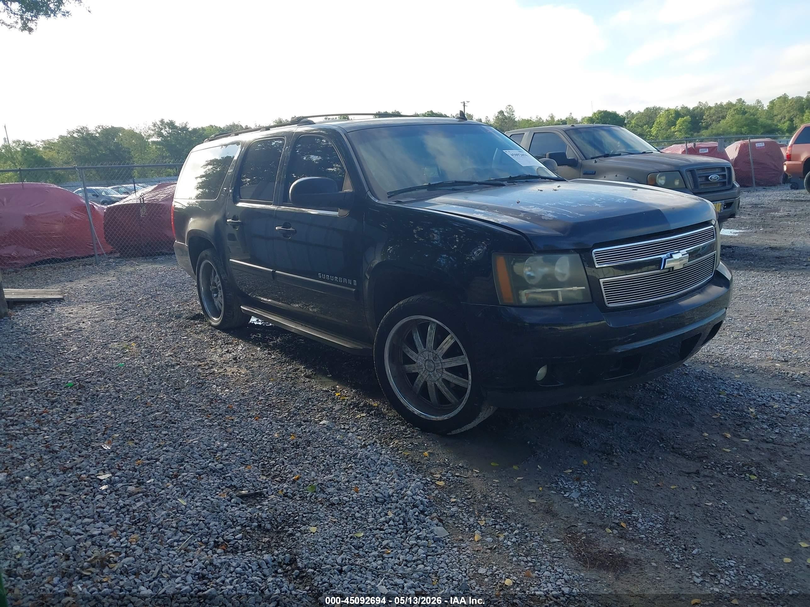 2007 Chevrolet Suburban 1500 Lt Black vin: 3GNFC16027G307066