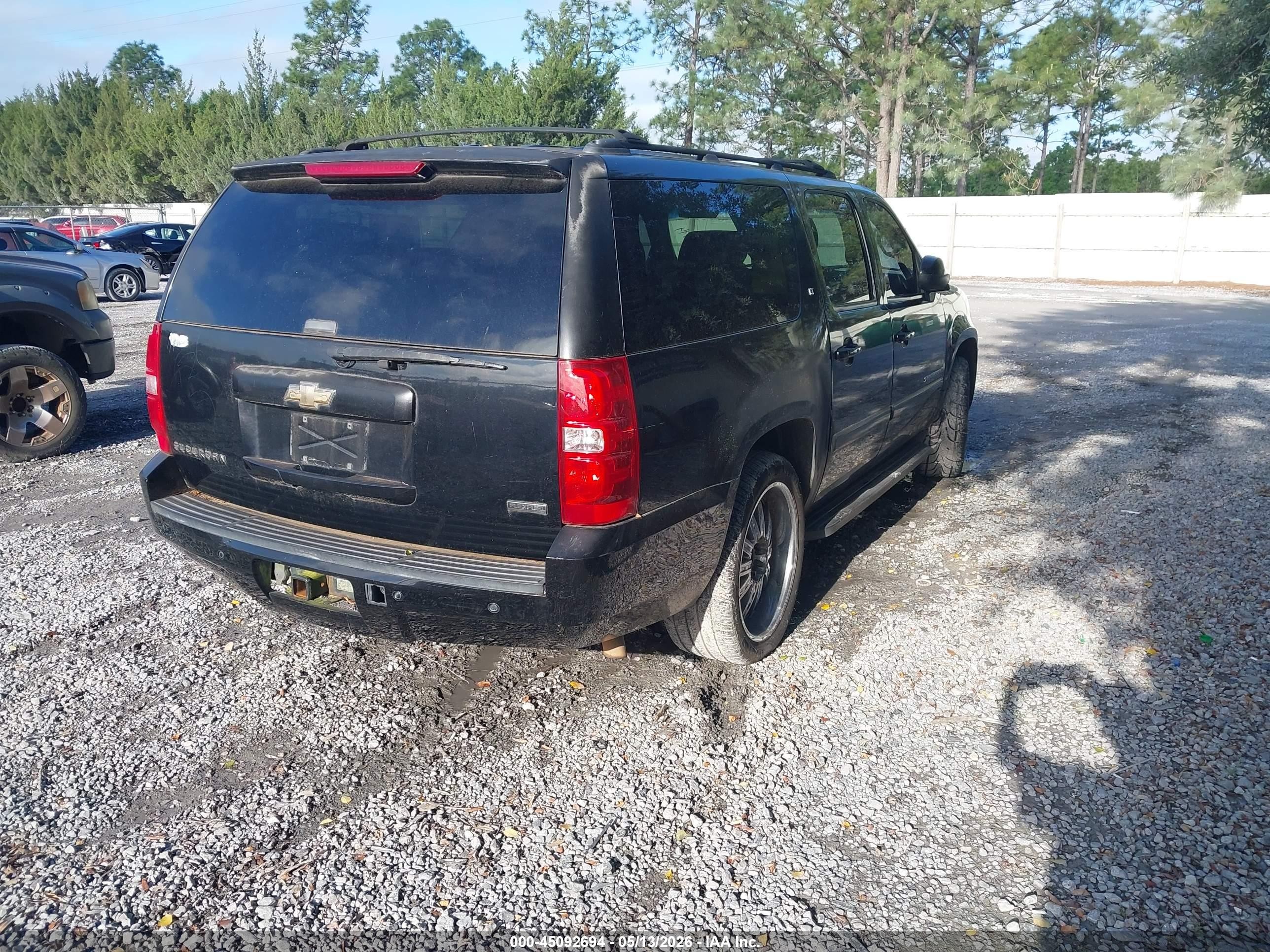 2007 Chevrolet Suburban 1500 Lt Black vin: 3GNFC16027G307066