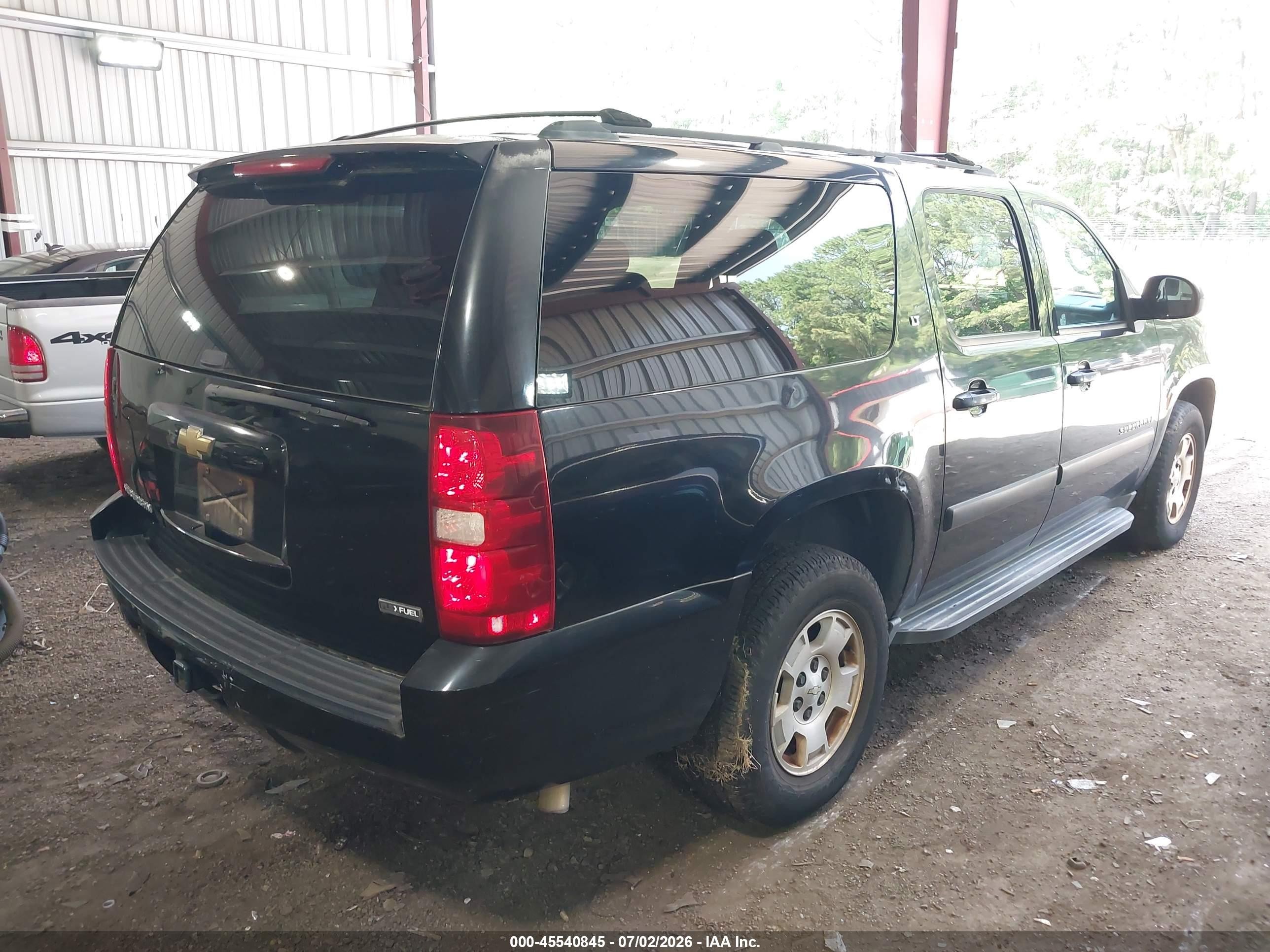 2007 Chevrolet Suburban Lt Black vin: 3GNFC16077G253053