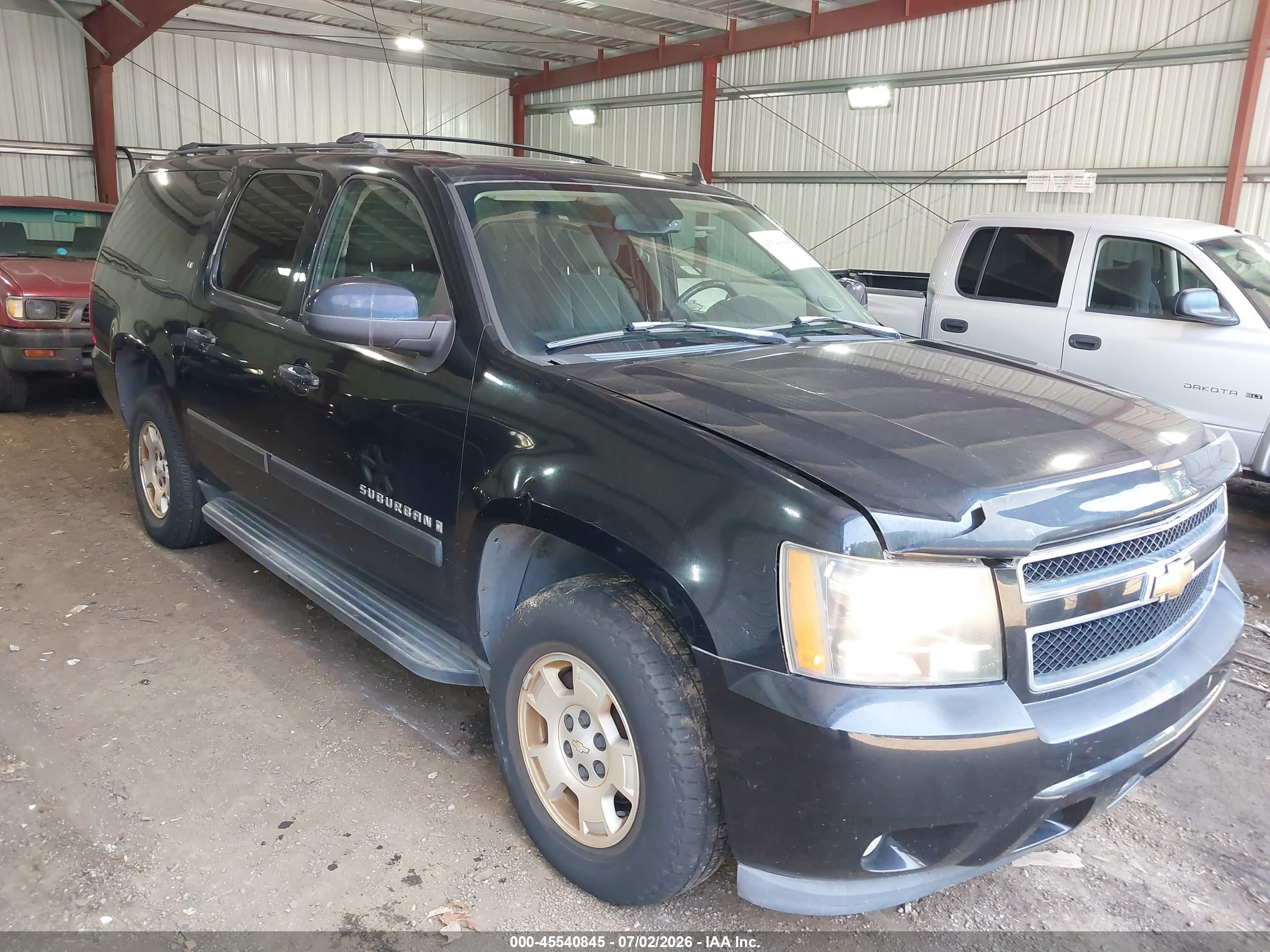 2007 Chevrolet Suburban Lt Black vin: 3GNFC16077G253053