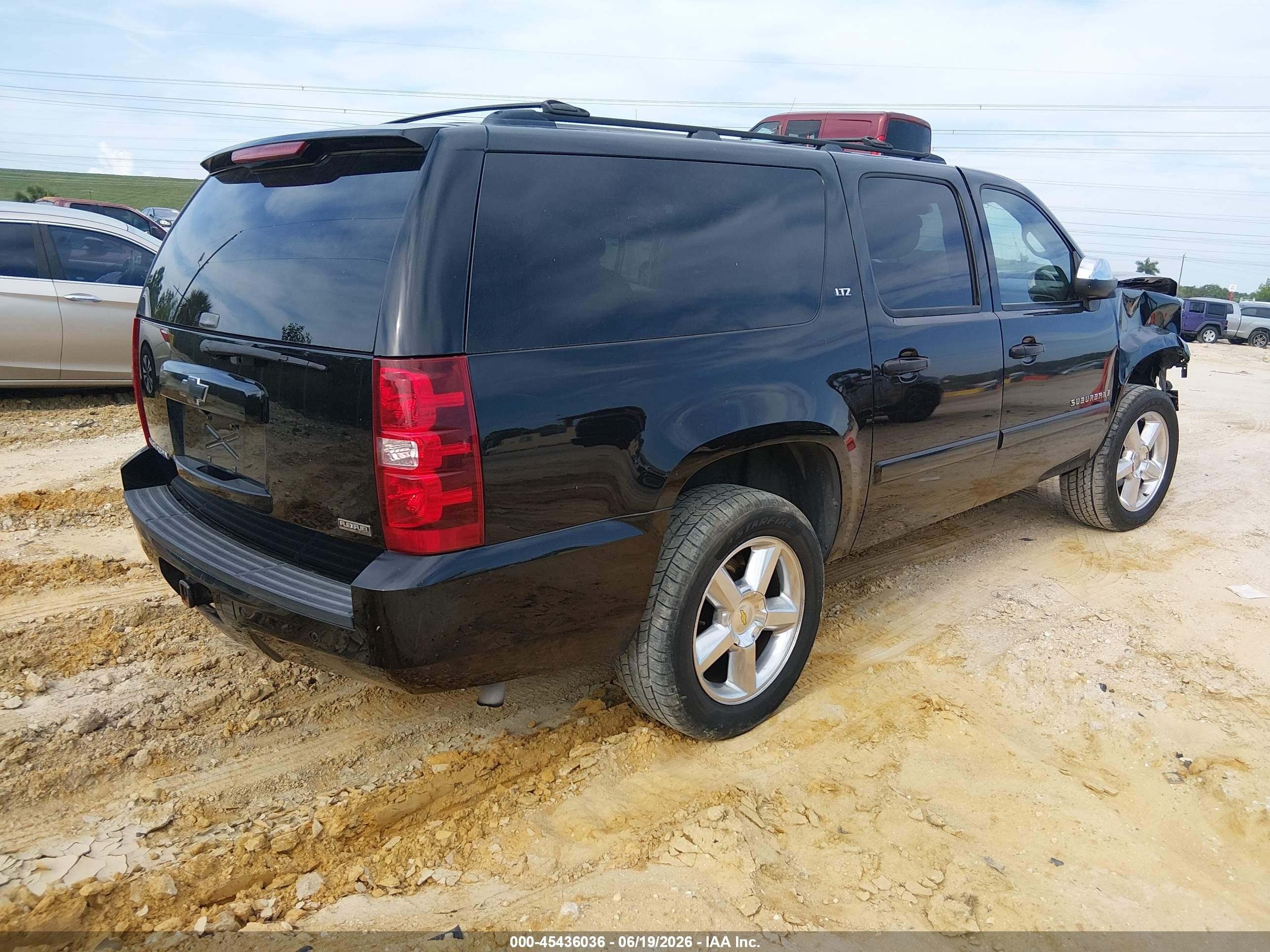 2008 Chevrolet Suburban 1500 Ltz Black vin: 3GNFC16078G203111