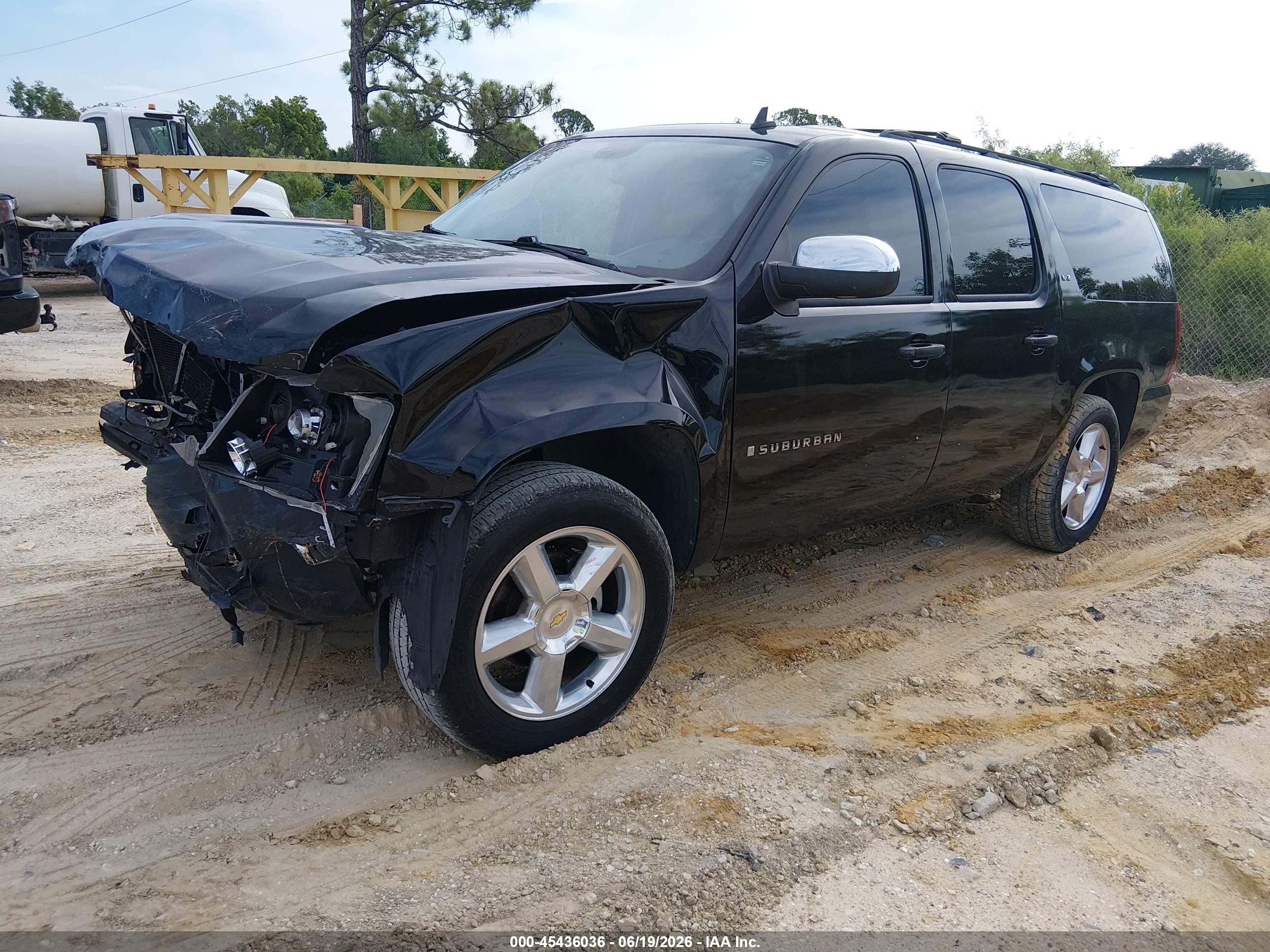 2008 Chevrolet Suburban 1500 Ltz Black vin: 3GNFC16078G203111