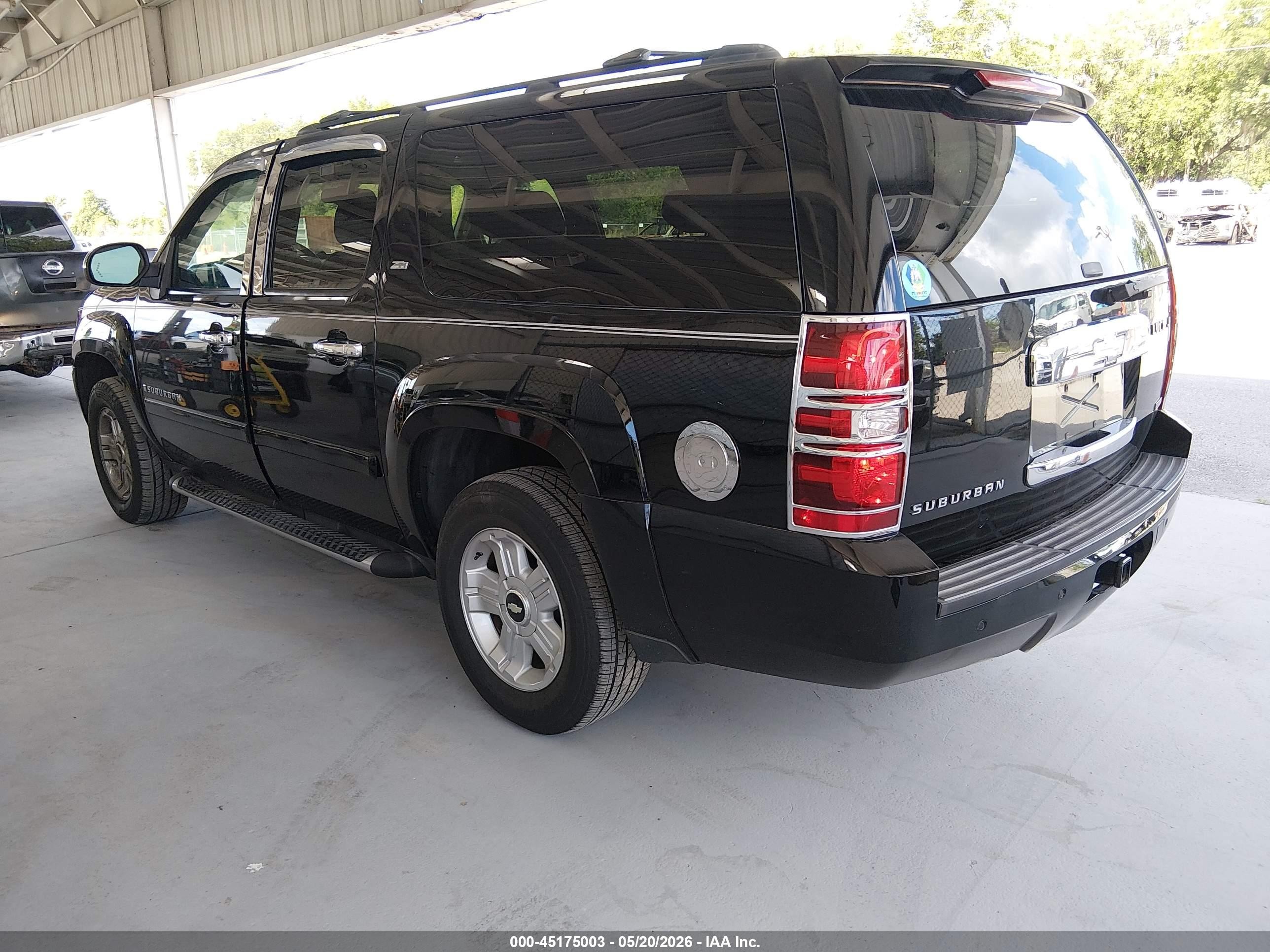 2007 Chevrolet Suburban 1500 Lt Black vin: 3GNFC160X7G310460