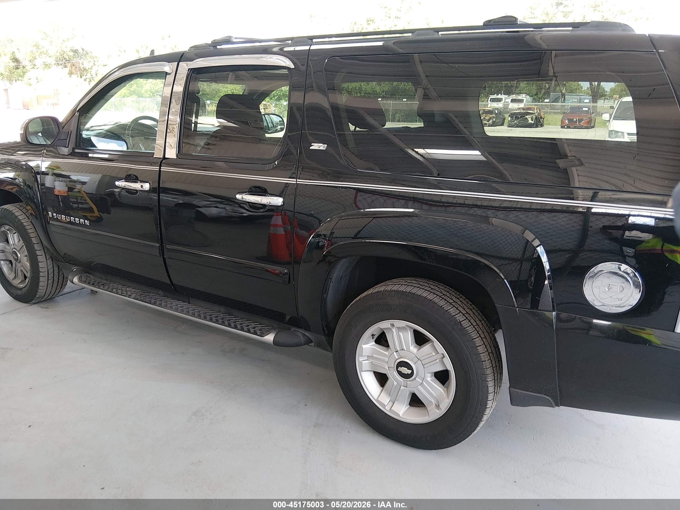 2007 Chevrolet Suburban 1500 Lt Black vin: 3GNFC160X7G310460