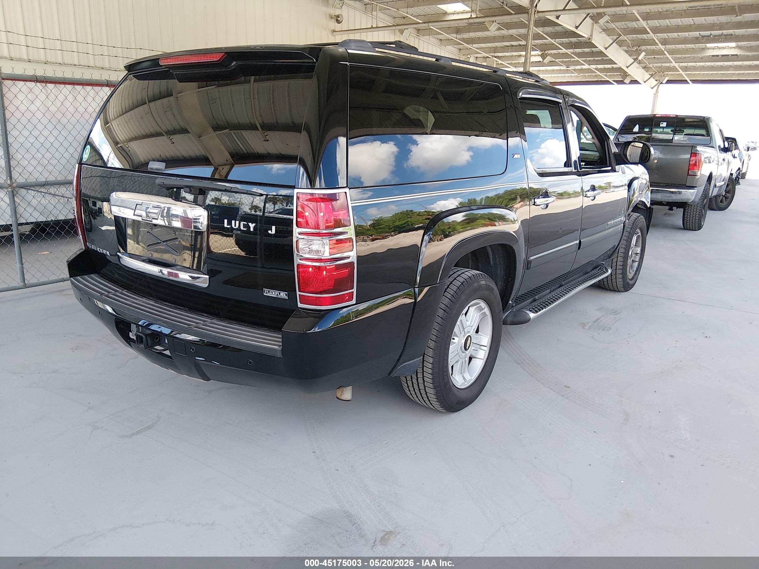 2007 Chevrolet Suburban 1500 Lt Black vin: 3GNFC160X7G310460