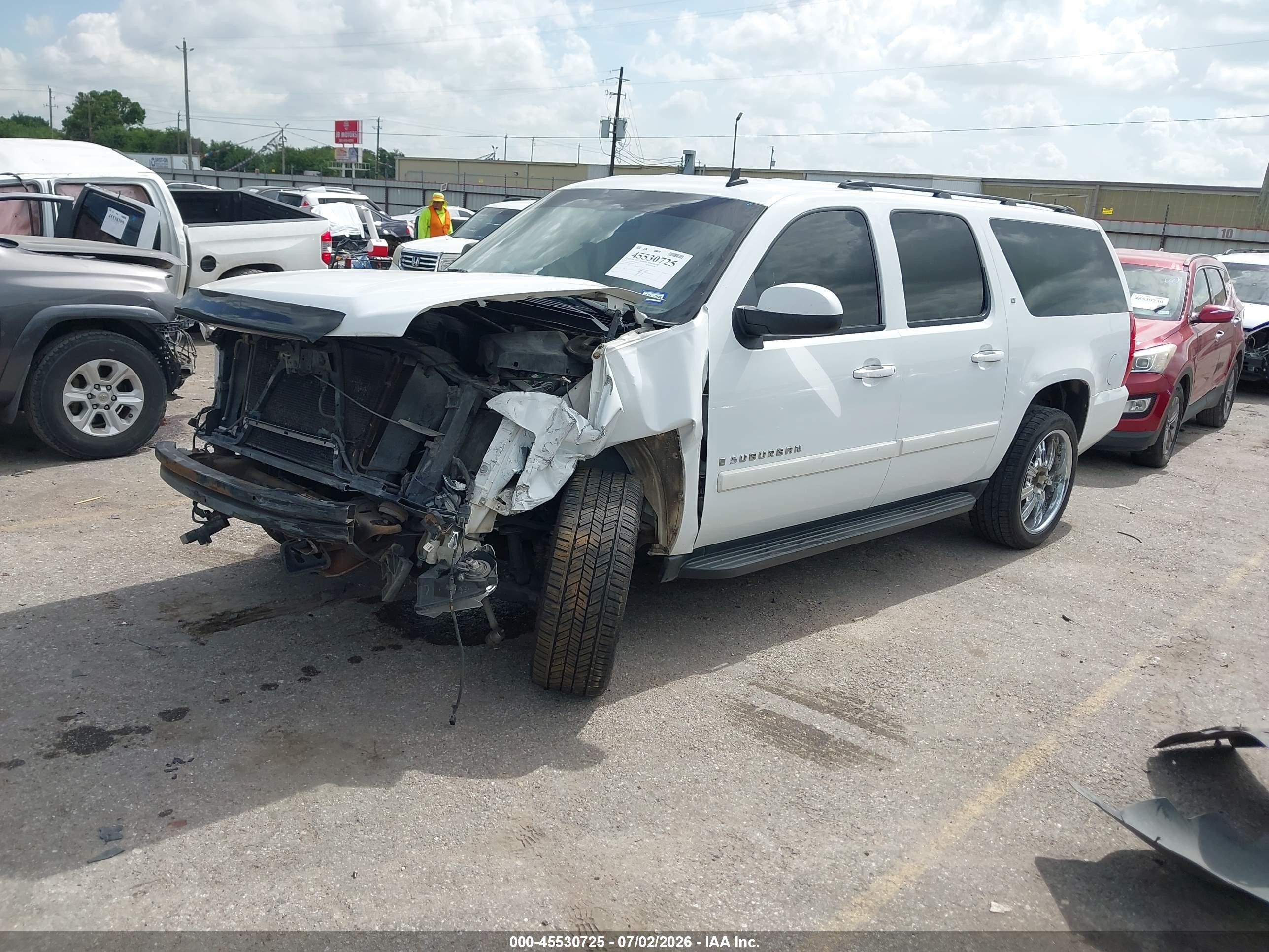 2007 Chevrolet Suburban Lt White vin: 3GNFC16J17G261707