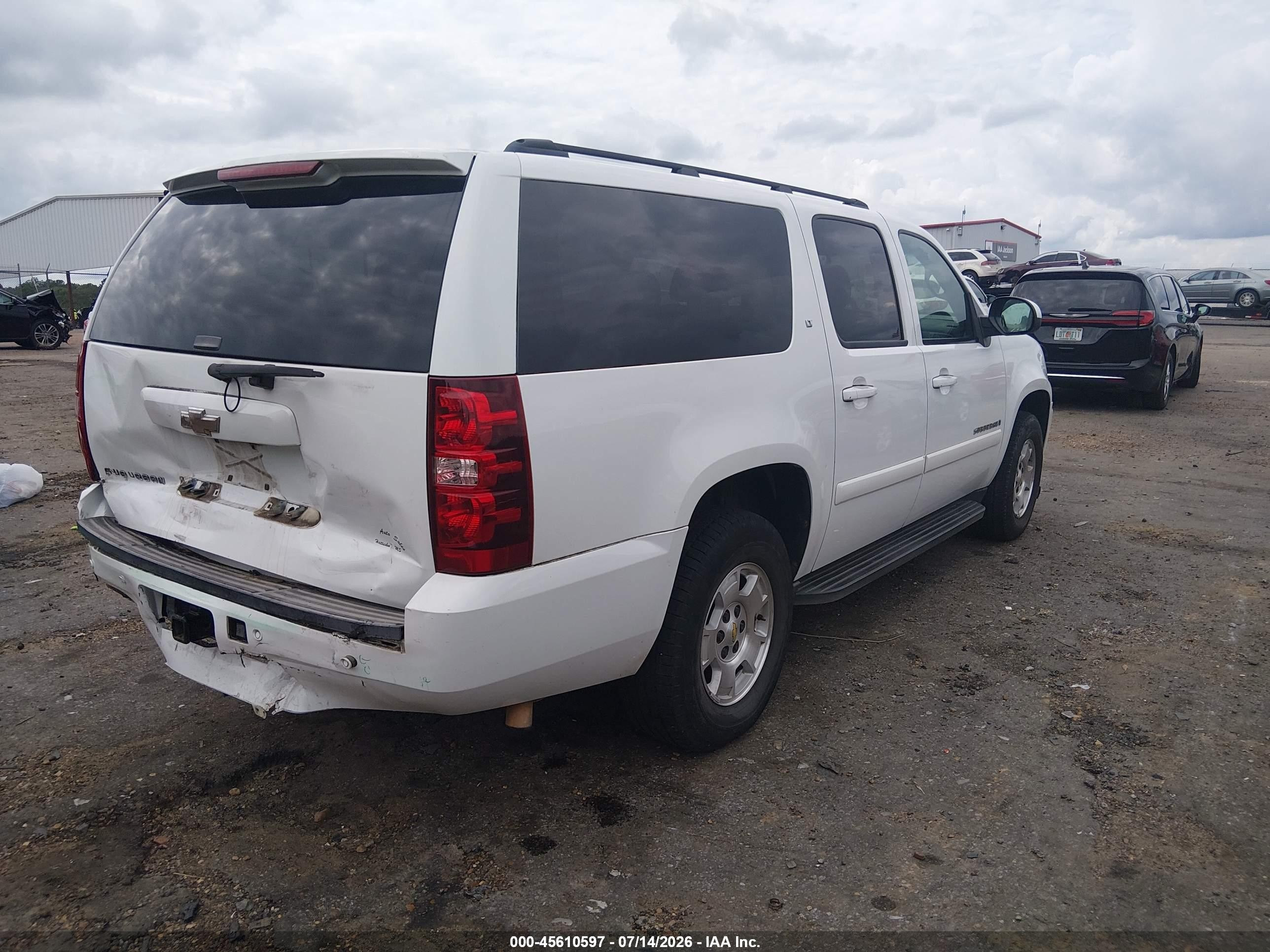 2008 Chevrolet Suburban 1500 Lt White vin: 3GNFC16J78G271014