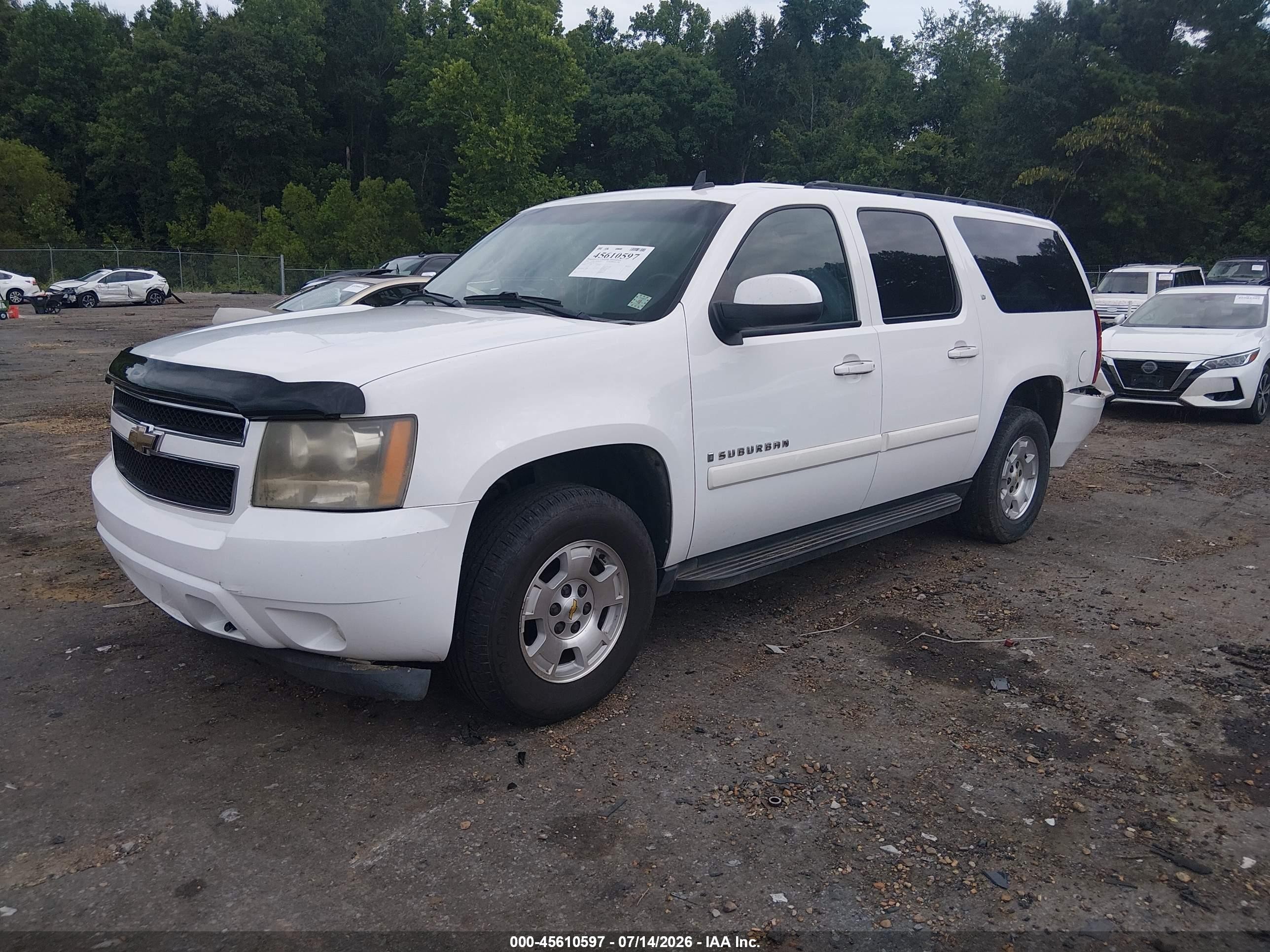 2008 Chevrolet Suburban 1500 Lt White vin: 3GNFC16J78G271014