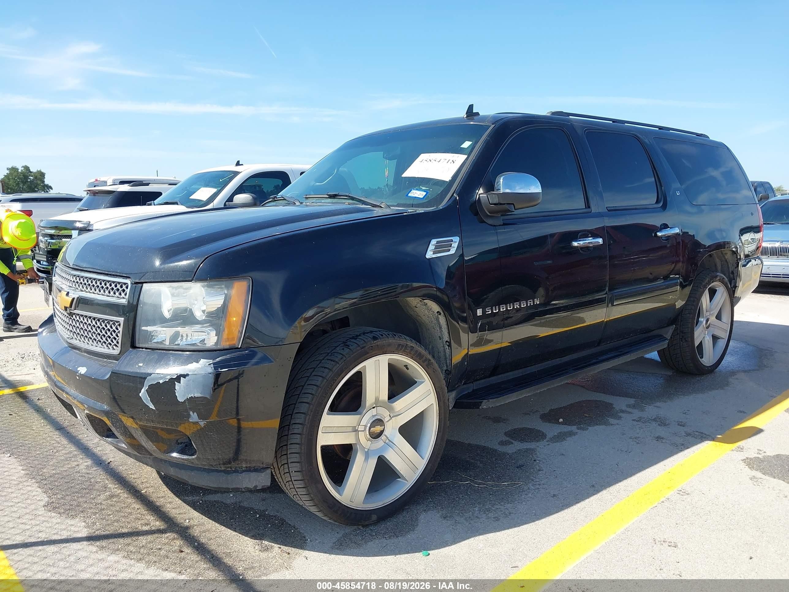 2008 Chevrolet Suburban 1500 Lt Black vin: 3GNFC16J88G122336