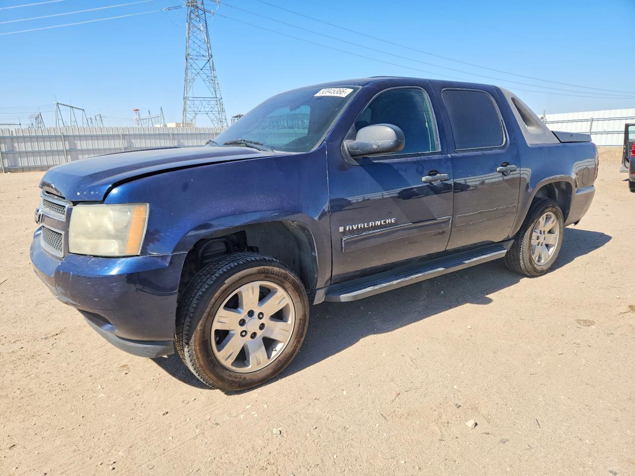 2009 Chevrolet Avalanche K1500 Ls Blue vin: 3GNFK12019G232467