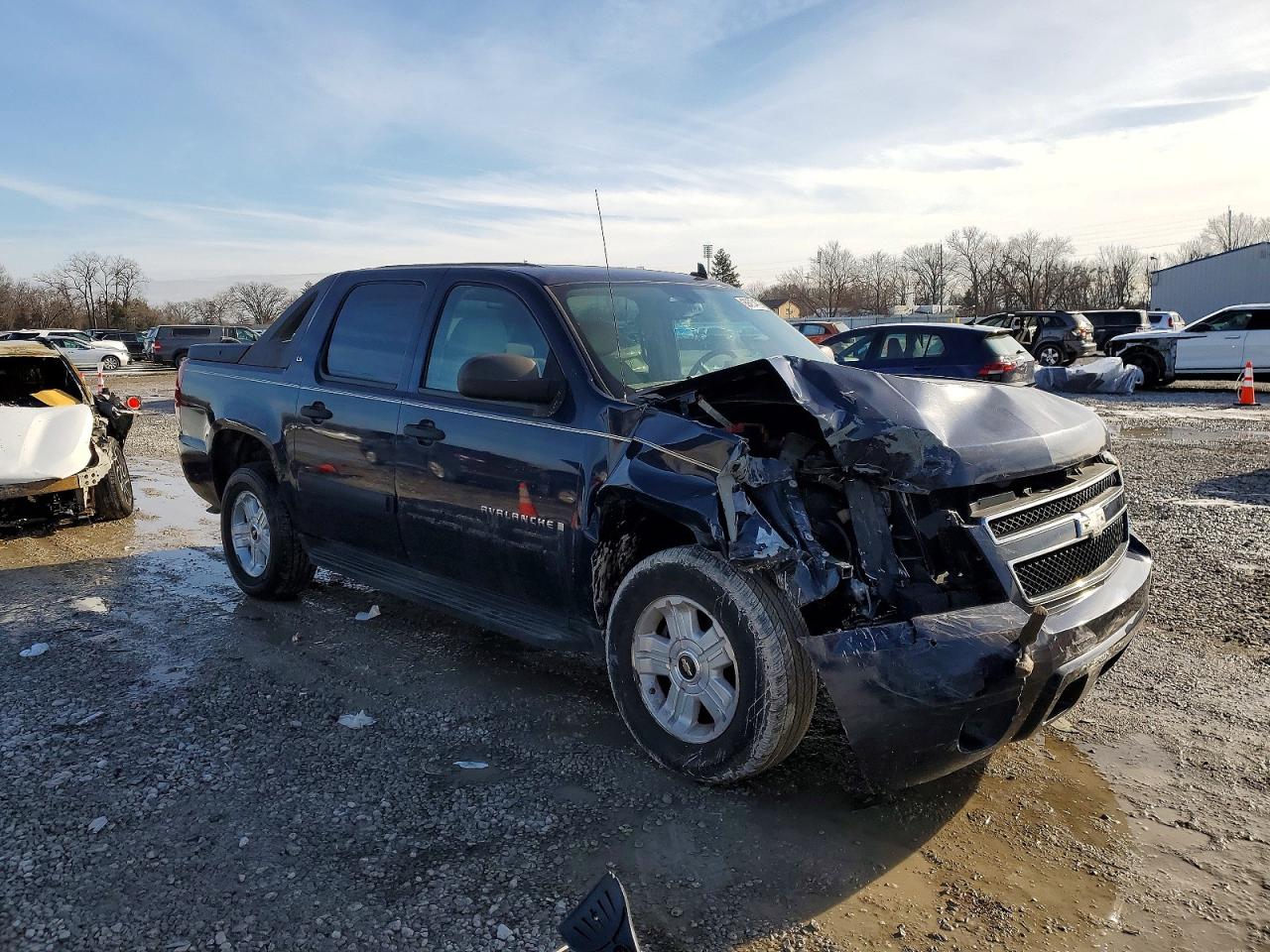 2007 Chevrolet Avalanche K1500 Blue vin: 3GNFK12317G157650