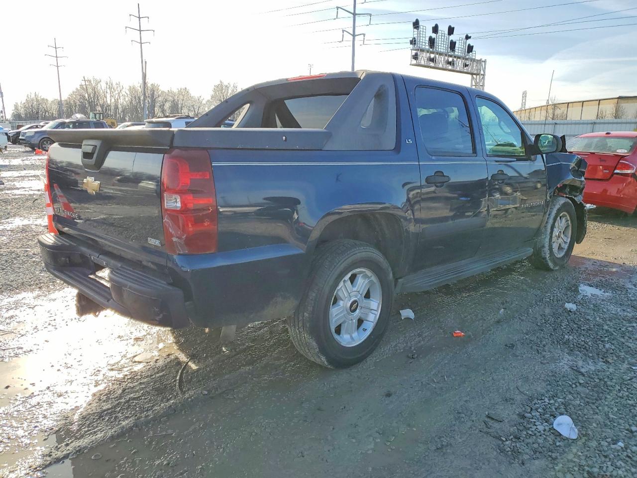 2007 Chevrolet Avalanche K1500 Blue vin: 3GNFK12317G157650