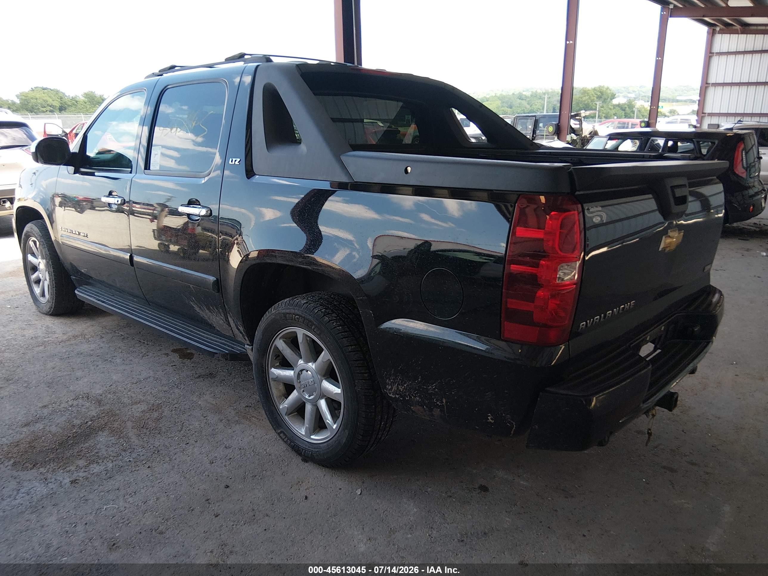 2008 Chevrolet Avalanche 1500 Ltz Black vin: 3GNFK12318G173672