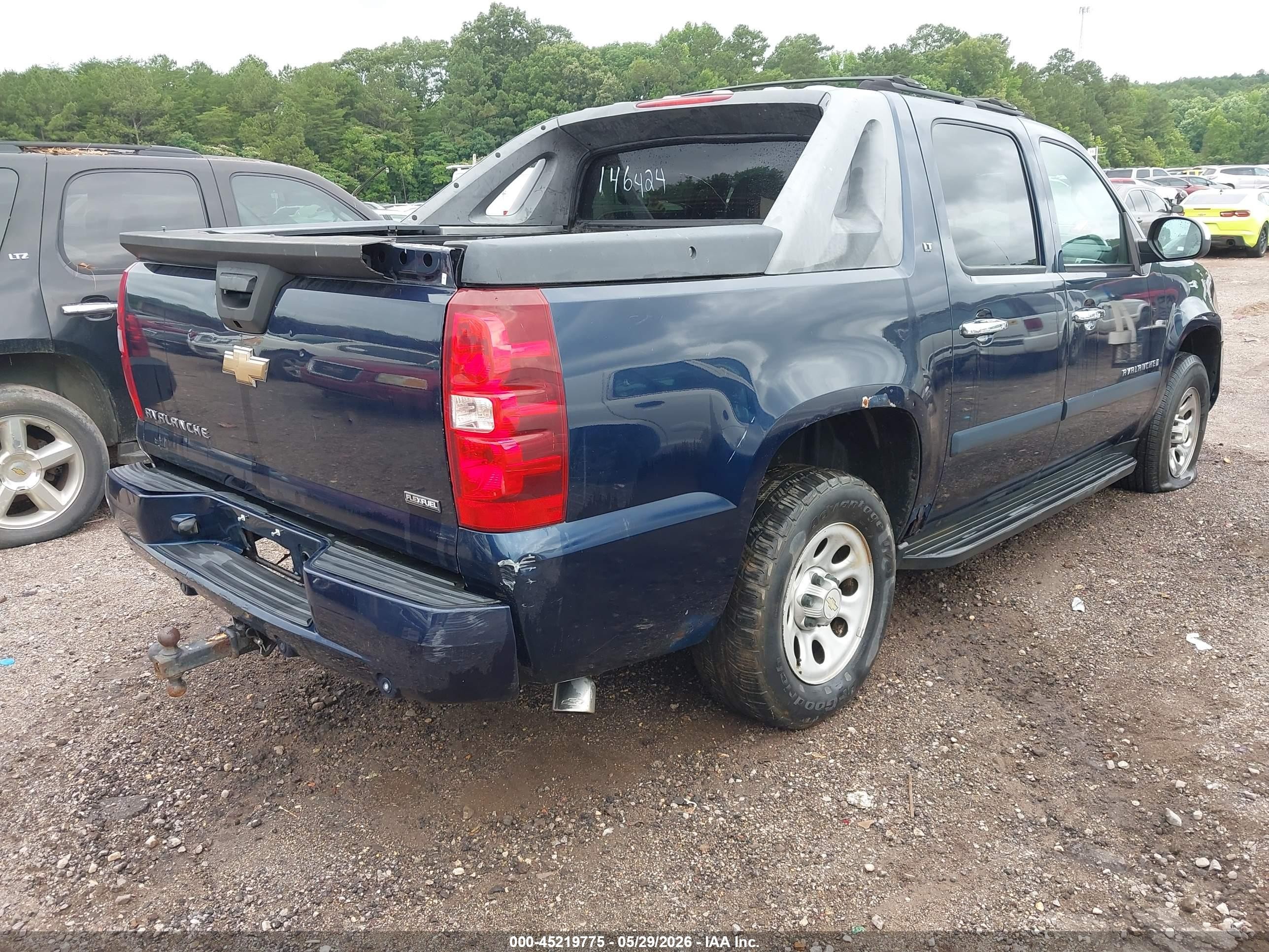2007 Chevrolet Avalanche 1500 Lt Blue vin: 3GNFK12337G146424