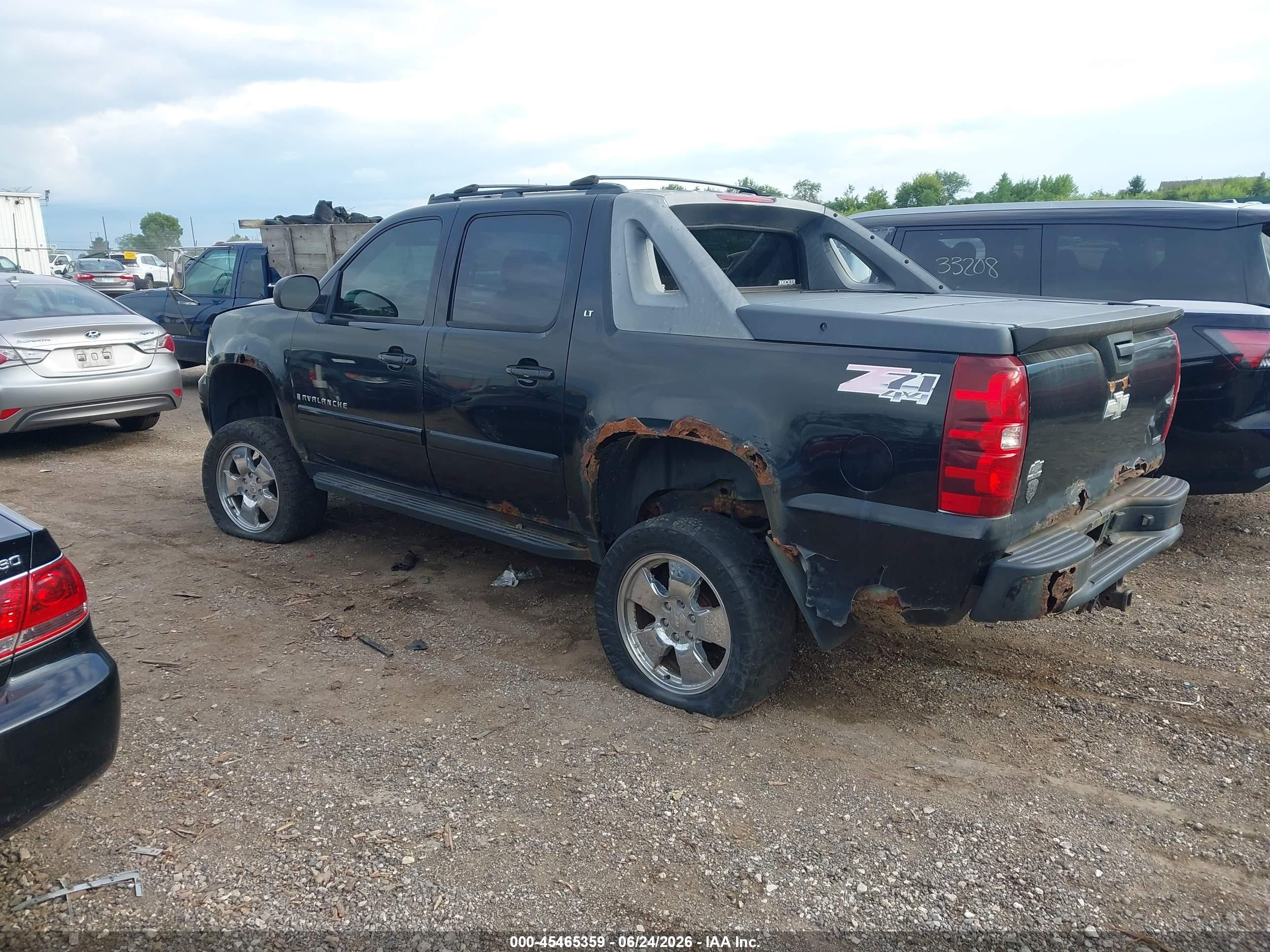 2007 Chevrolet Avalanche 1500 Ls/lt/ltz Черный vin: 3GNFK12337G282679