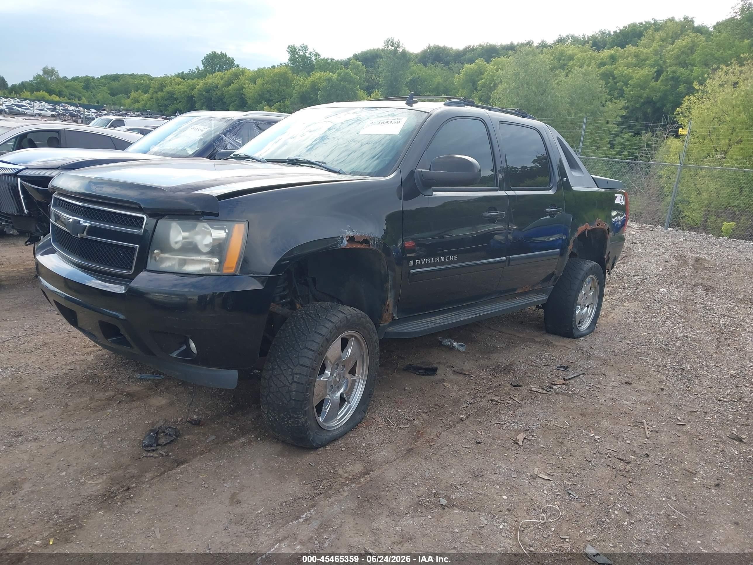 2007 Chevrolet Avalanche 1500 Ls/lt/ltz Черный vin: 3GNFK12337G282679