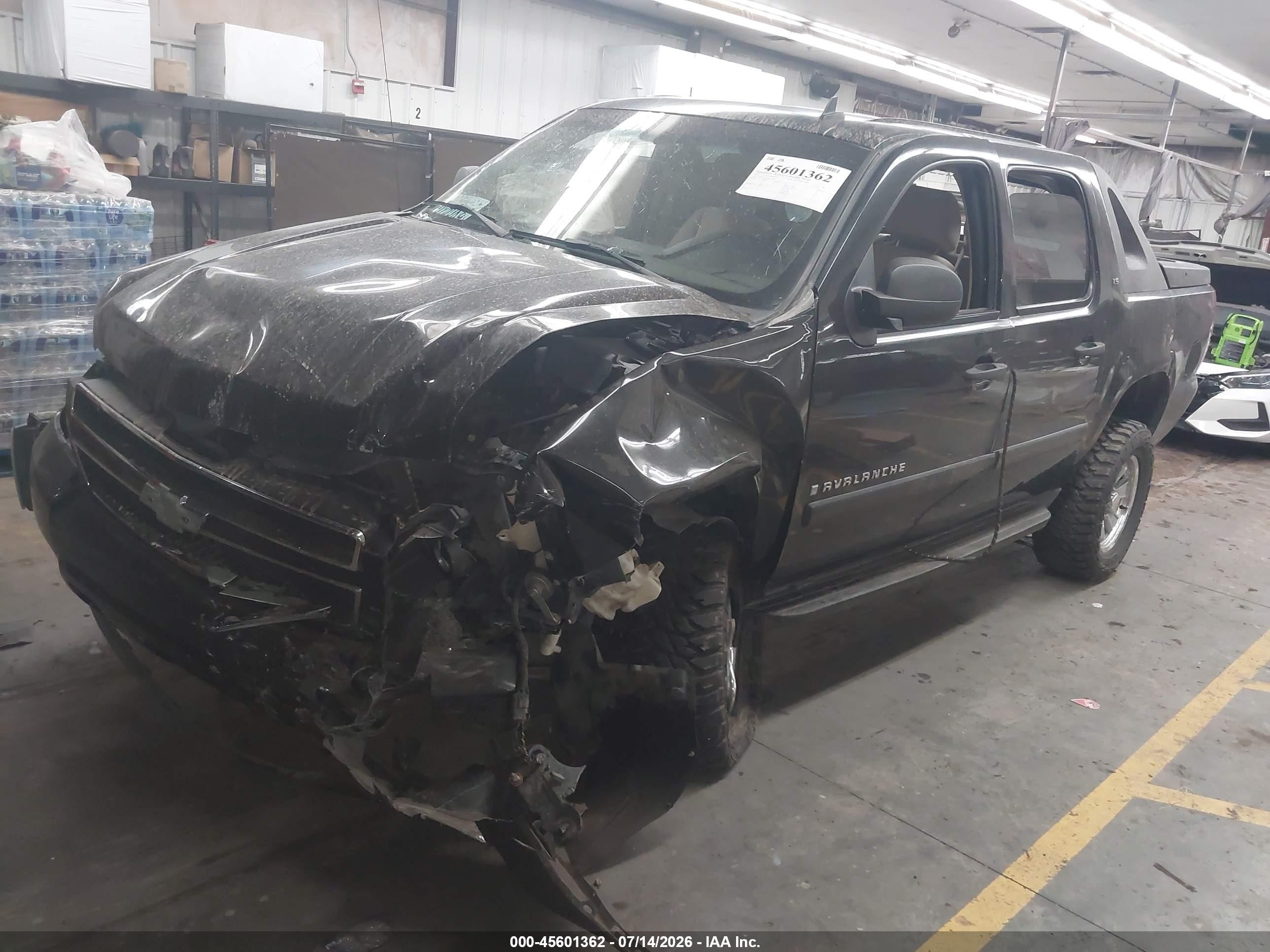2007 Chevrolet Avalanche 1500 Ls Black vin: 3GNFK12357G259680