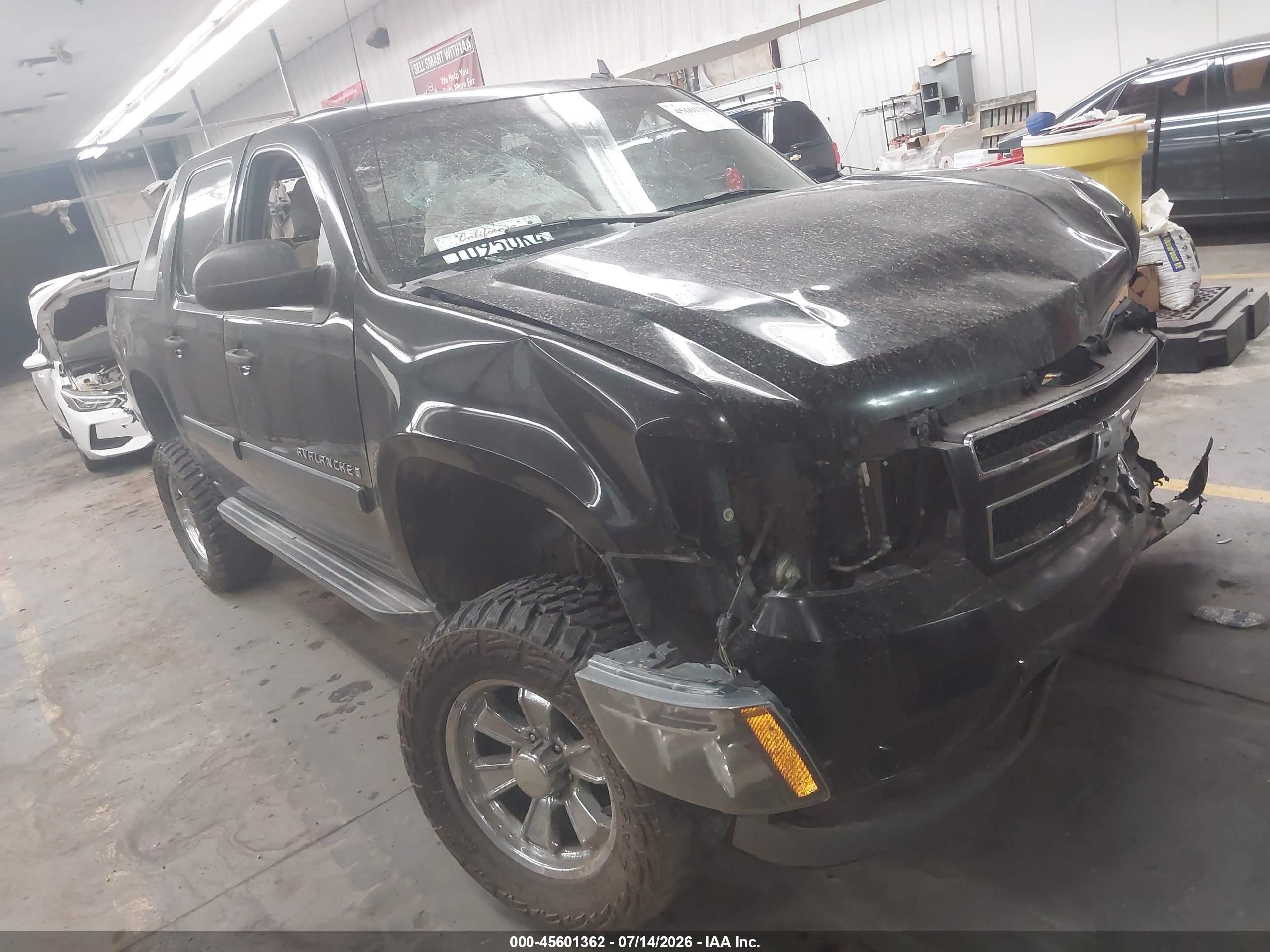 2007 Chevrolet Avalanche 1500 Ls Black vin: 3GNFK12357G259680