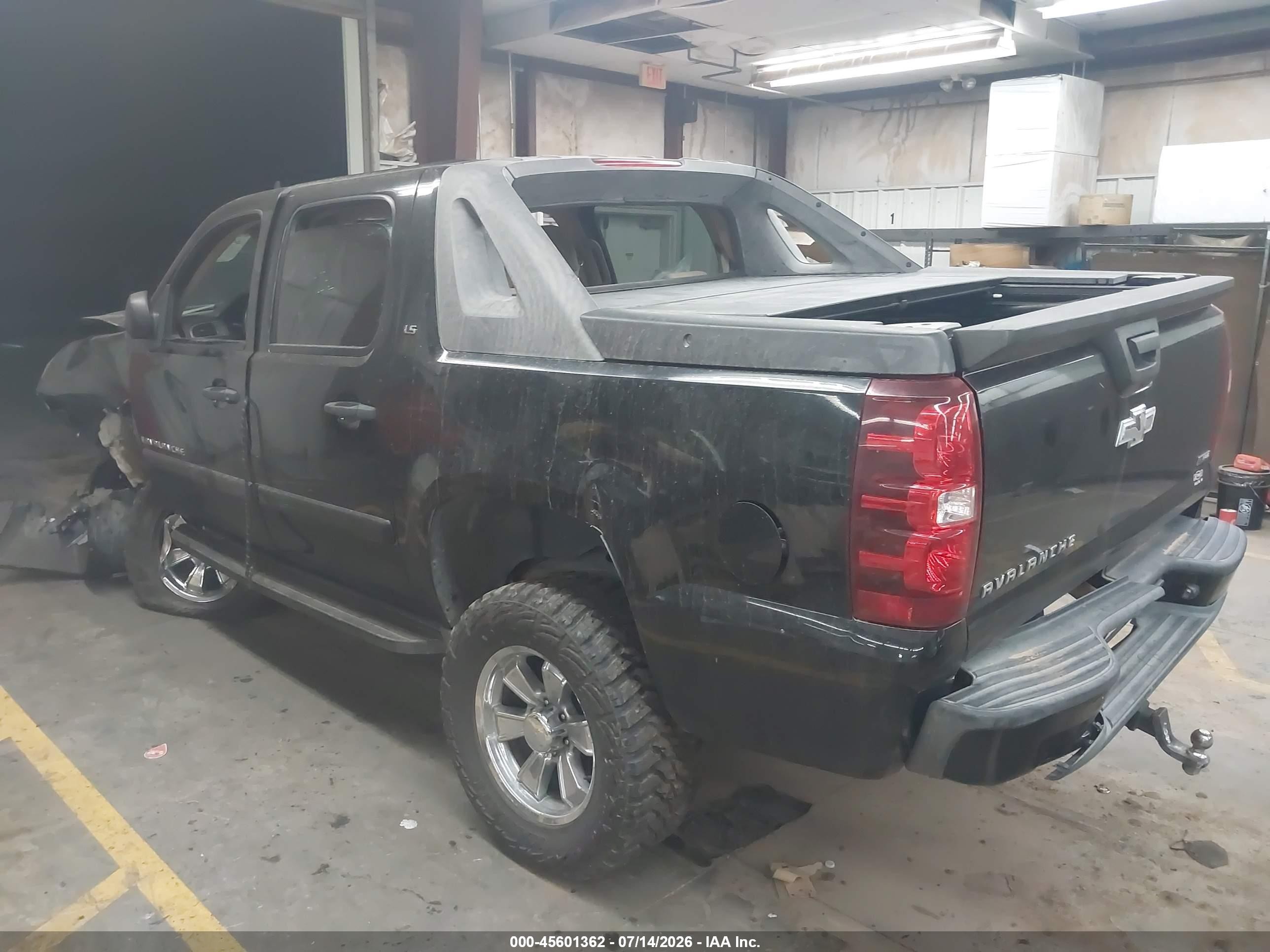 2007 Chevrolet Avalanche 1500 Ls Black vin: 3GNFK12357G259680