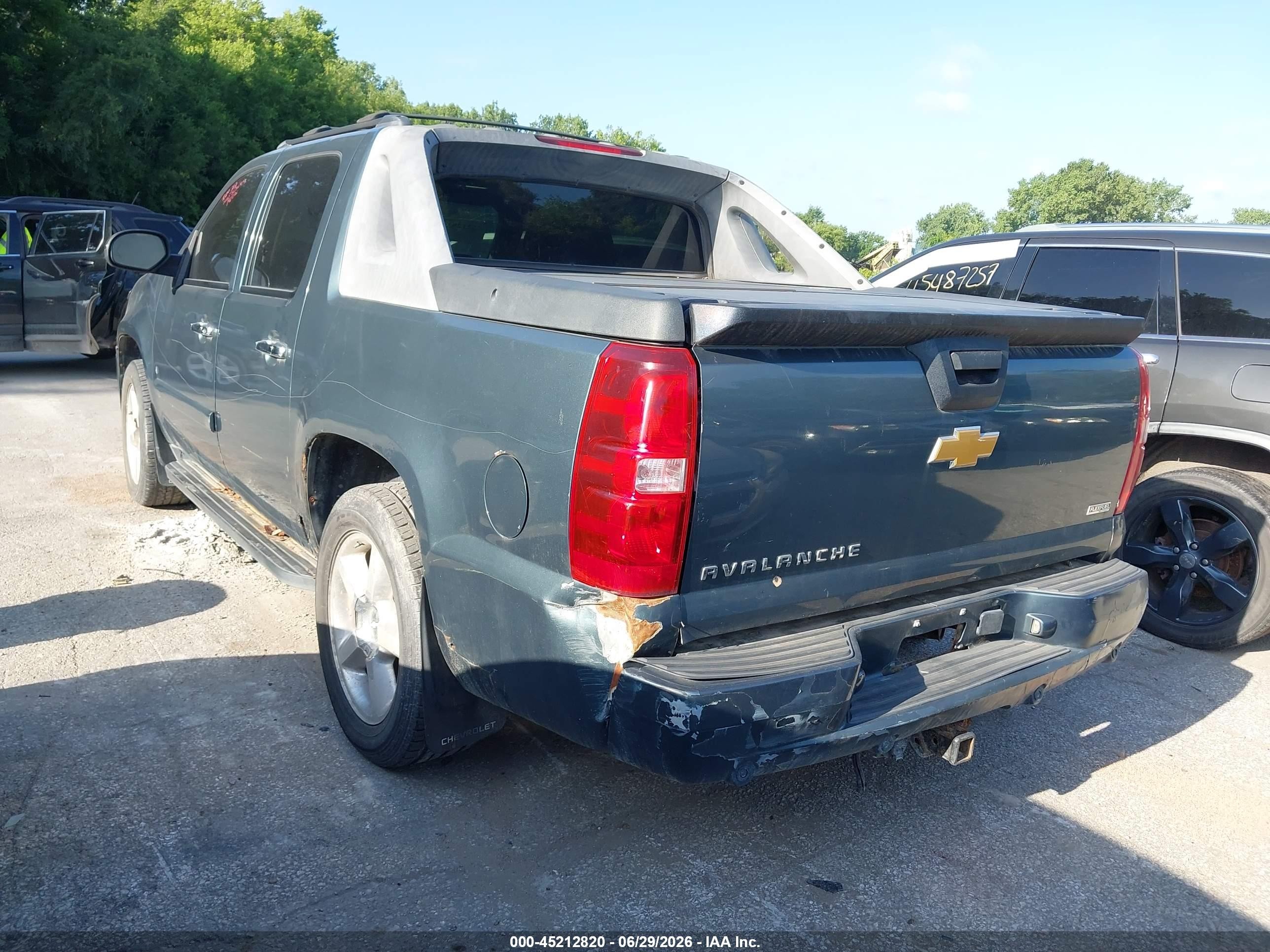 2008 Chevrolet Avalanche 1500 Ls/lt/ltz Green vin: 3GNFK12358G165736