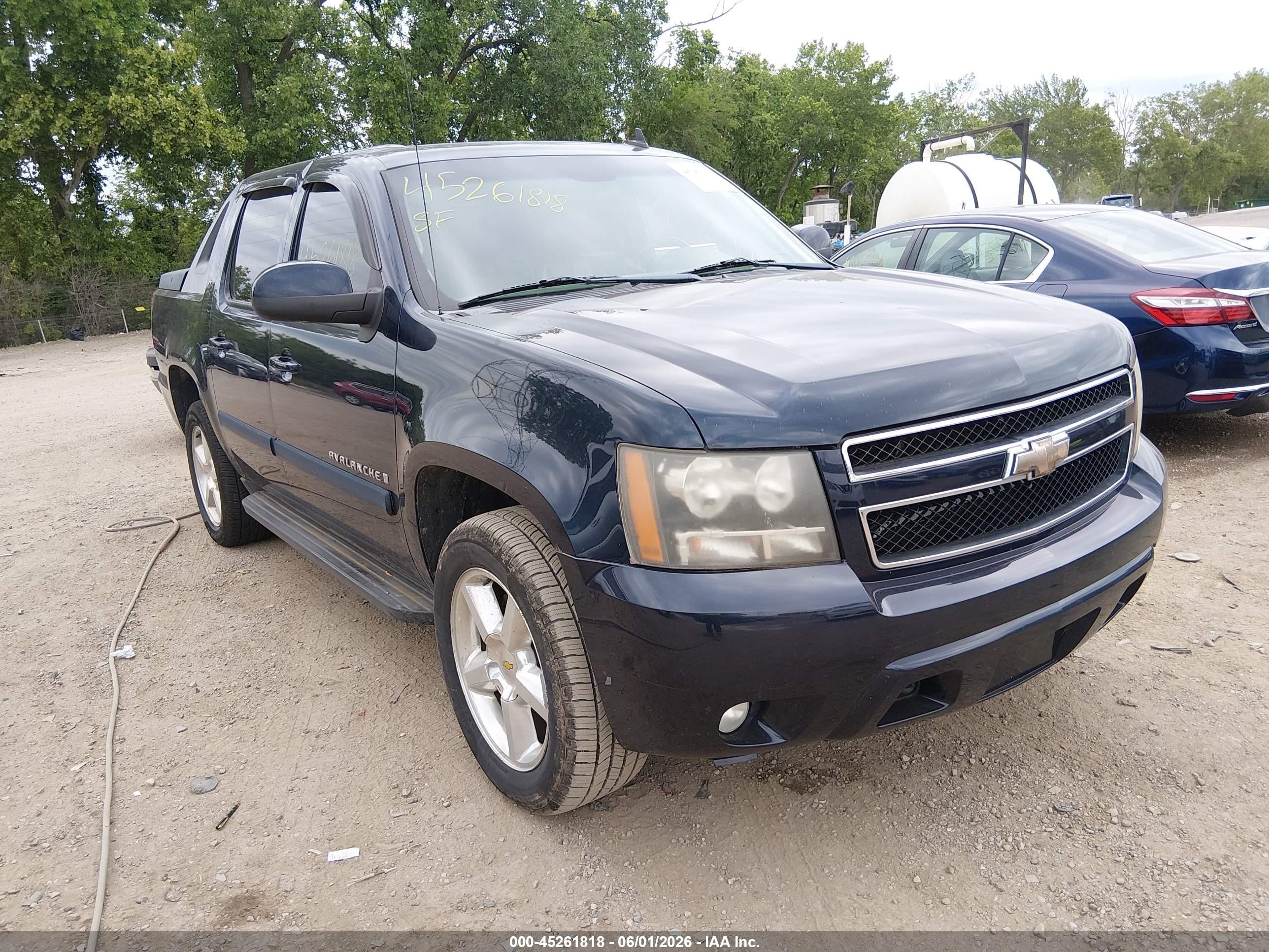 2008 Chevrolet Avalanche 1500 Lt Dark Blue vin: 3GNFK12358G281213