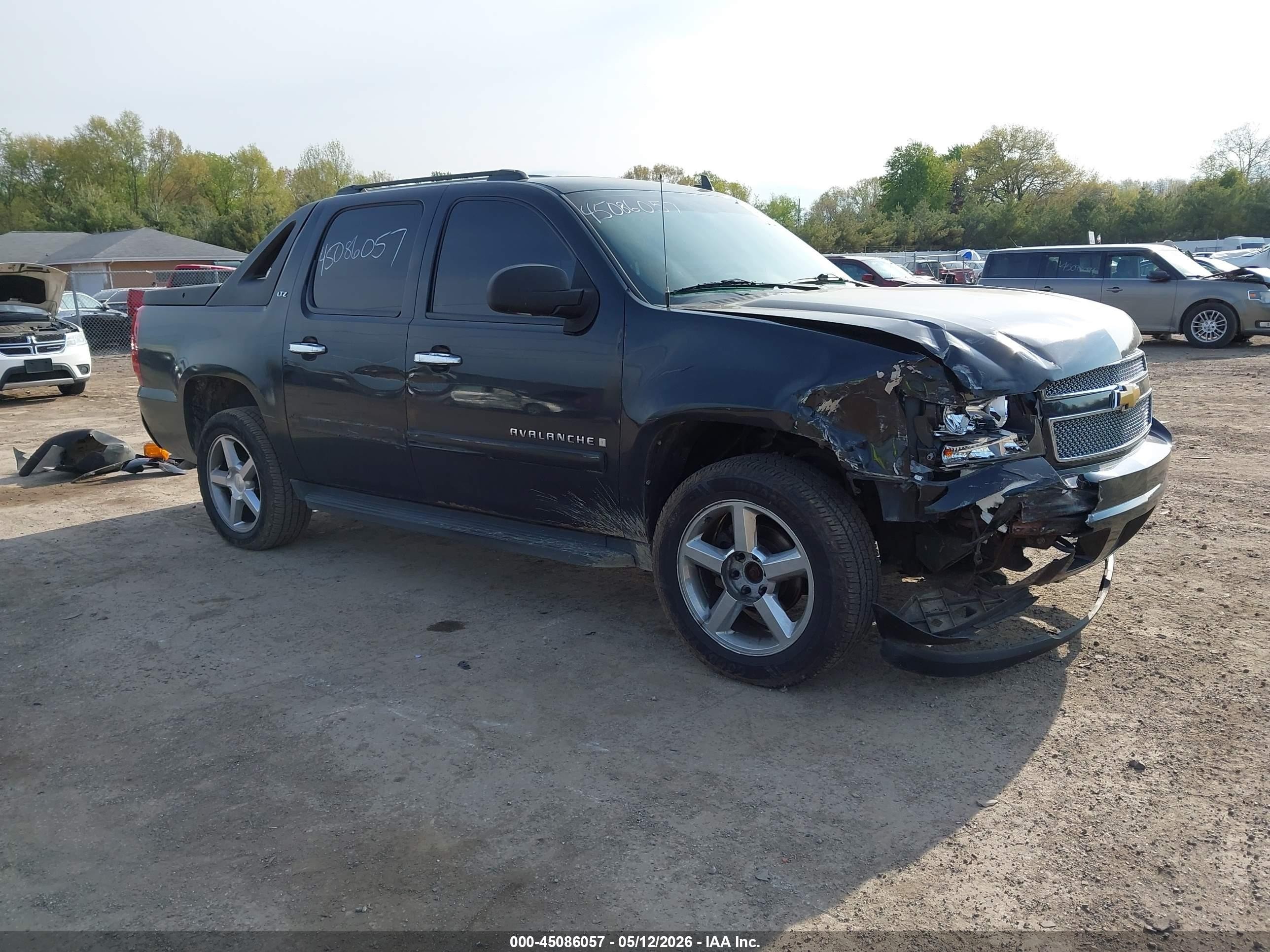 2008 Chevrolet Avalanche 1500 Ltz Black vin: 3GNFK12358G306000